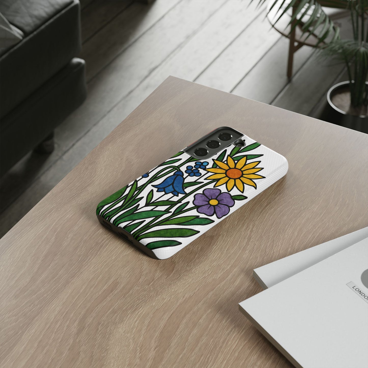 Floral Phone Case, Vibrant Flower Design, Tough Protection, Gift for Nature Lovers, Spring Decor