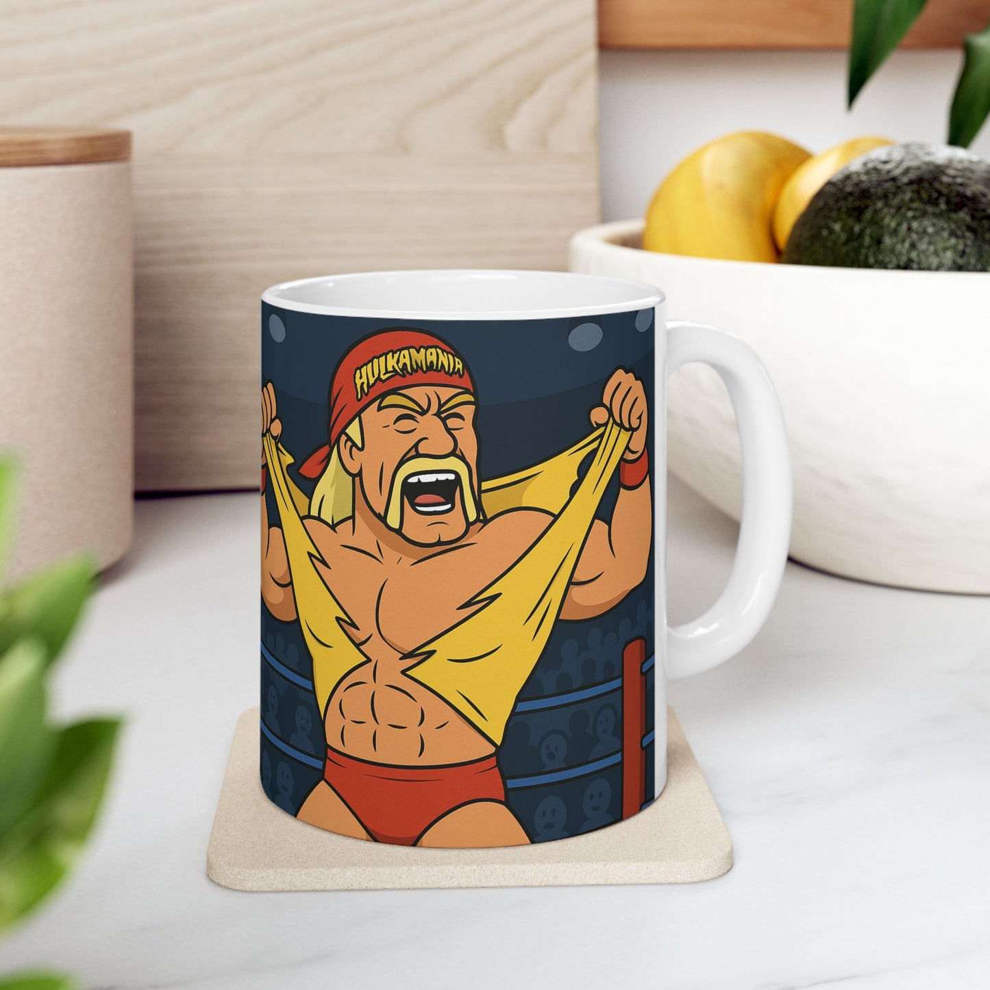 Hilarious Wrestling Mug, Funny Gift for Fans, Coffee Cup for Home or Office, Unique Gag Gift, Birthday & Holiday Present, hulk hogan