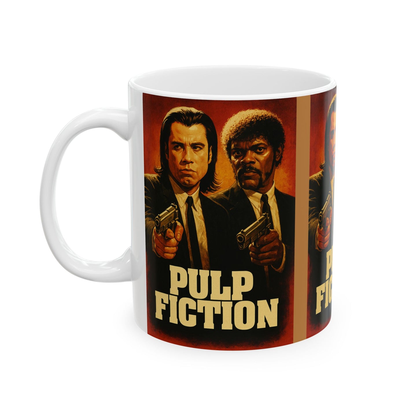 Pulp Fiction Ceramic Mug, Movie Lover Gift, Coffee Cup, Retro Film Merchandise, 11oz & 15oz Options