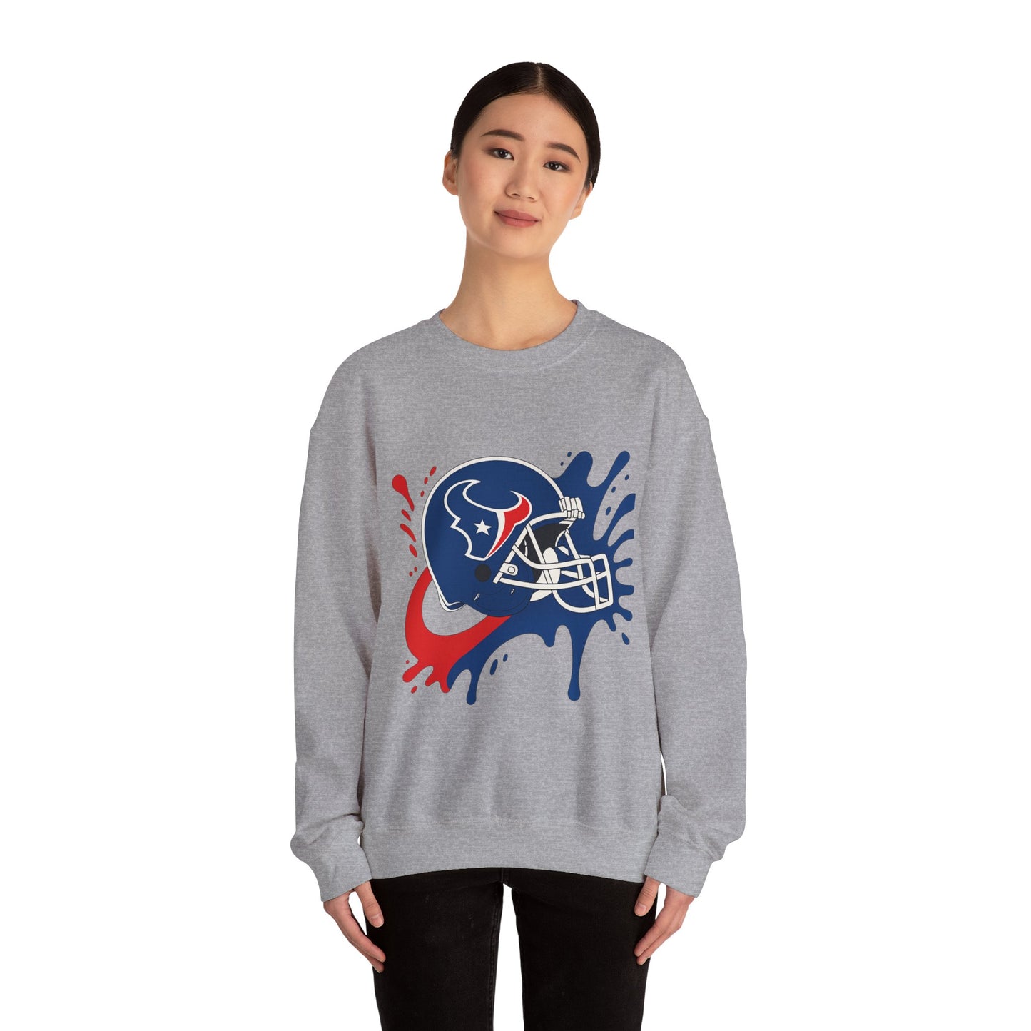 Sporty Splash Crewneck Sweatshirt - Perfect for Game Day, Football Fan Gear, Casual Style, Unisex Apparel, Gift for Sports Lovers
