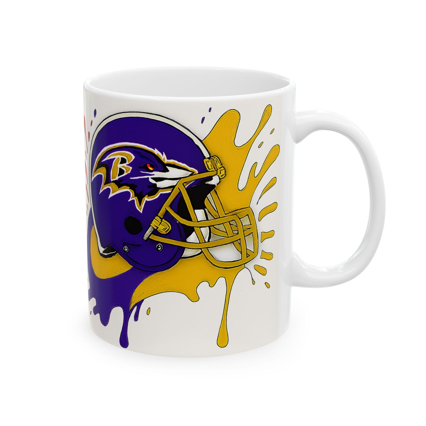 Bold NFL Ceramic Mug with Team Colors, Perfect for Game Day, Gifts for Football Fans, Sports Enthusiasts, Tailgate Parties, Collectibles