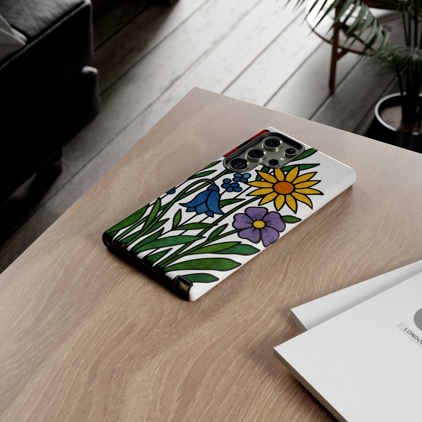 Floral Phone Case, Vibrant Flower Design, Tough Protection, Gift for Nature Lovers, Spring Decor