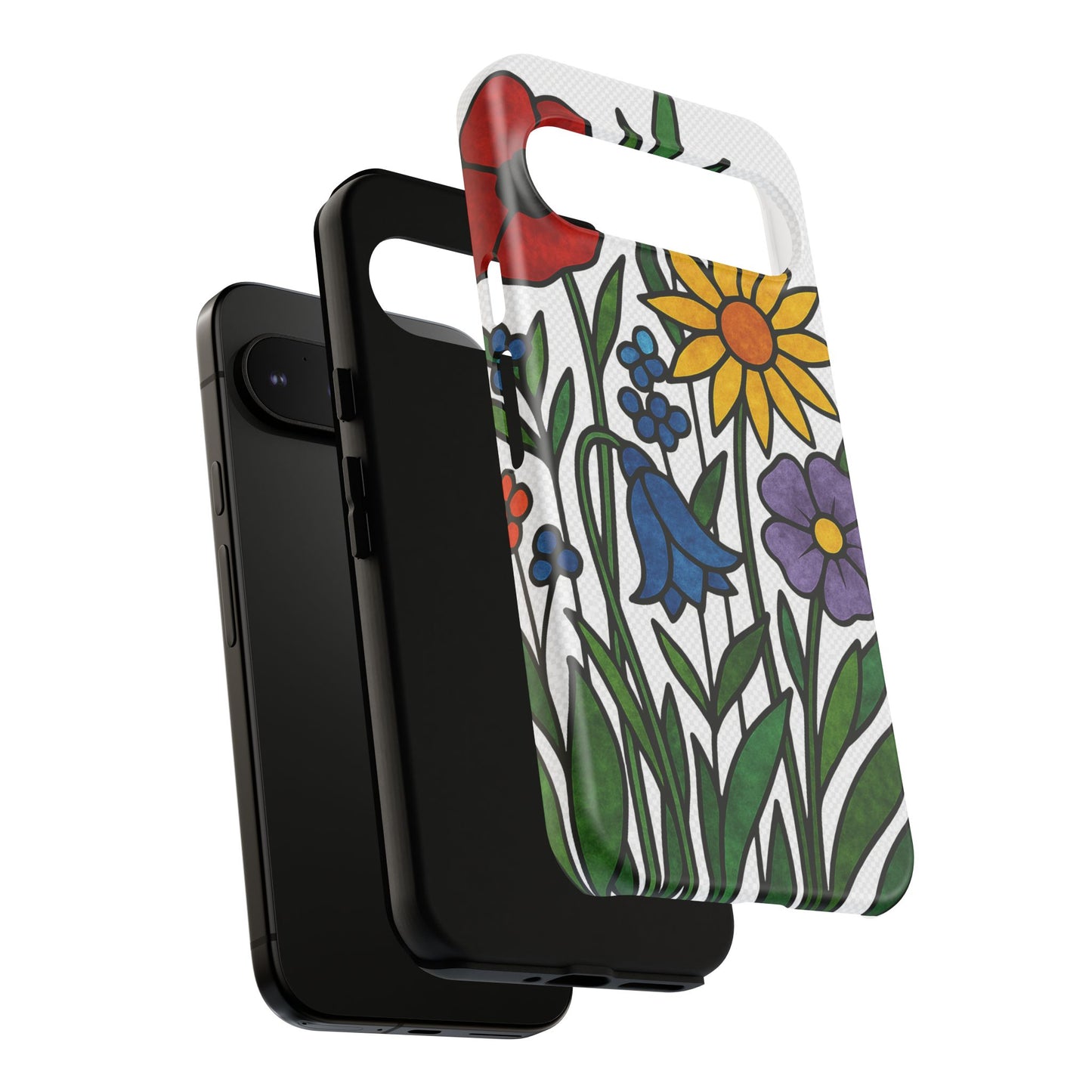 Floral Phone Case, Vibrant Flower Design, Tough Protection, Gift for Nature Lovers, Spring Decor
