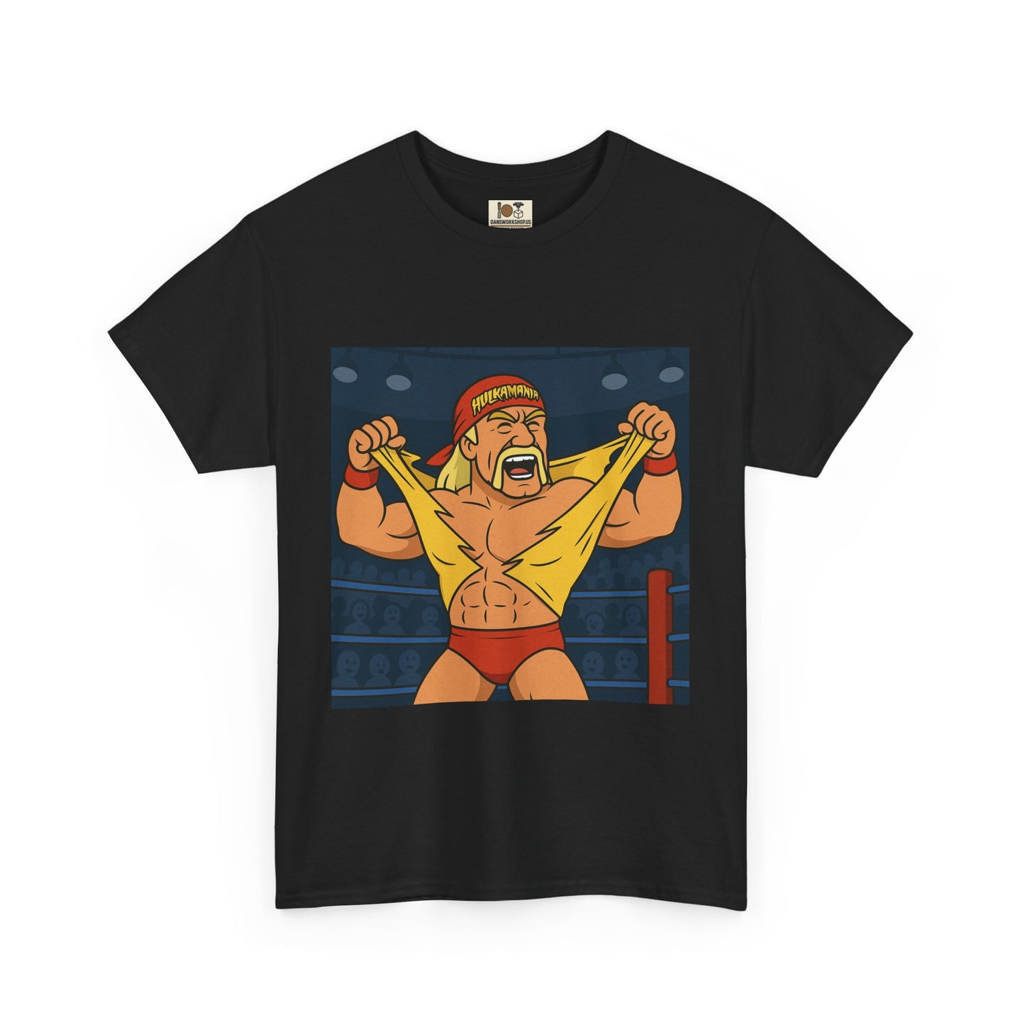 Vintage Wrestling Tee, Unisex Heavy Cotton Tee, Retro Graphic T-Shirt, Gift for Fans, Casual Wear for Events, hulk hogan