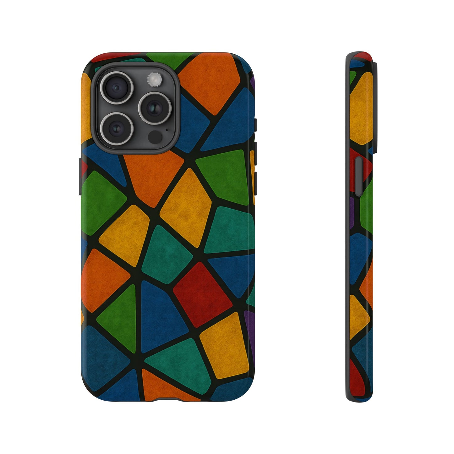 Colorful Mosaic Phone Case, Tough Cell Phone Cover, Vibrant Smartphone Protector, Unique Gift for Weddings, Birthday, Holidays