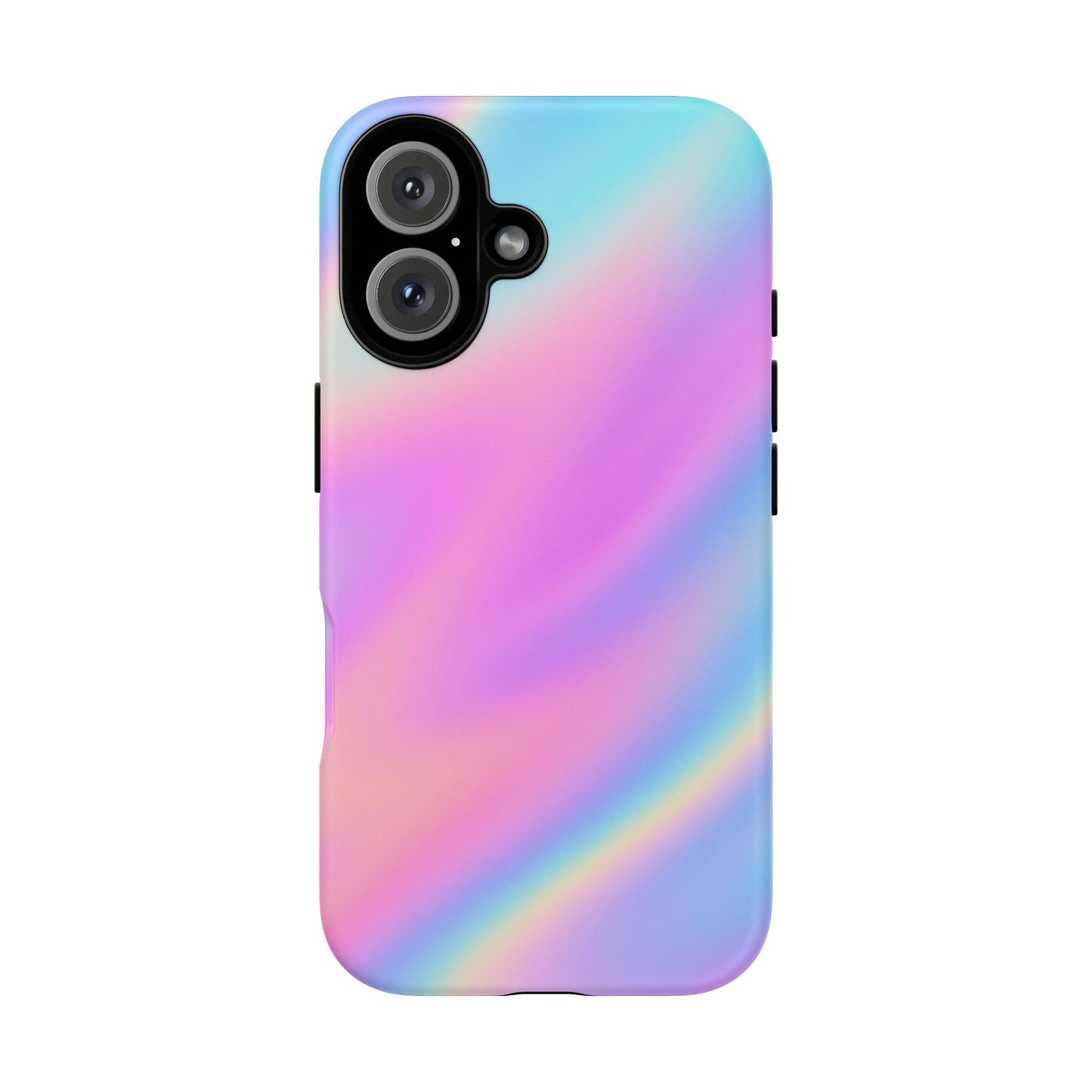 Colorful Holographic Phone Case, Tough Cases for iPhone, Trendy Phone Cover, Unique Gift for Her, Pastel Phone Accessory