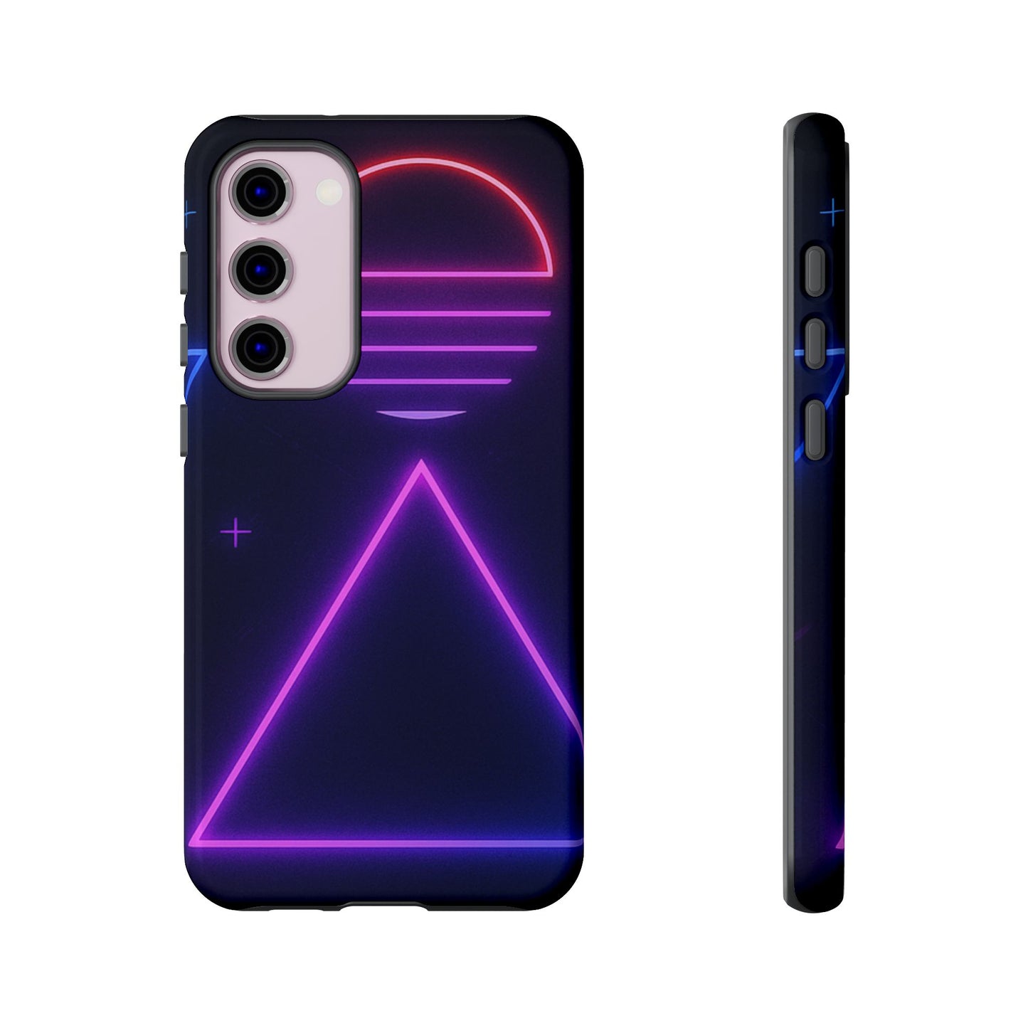 Retro Neon Phone Case, Tough Cases for iPhone, 80s Aesthetic Phone Cover, Abstract Neon Design, Gift for Tech Lovers