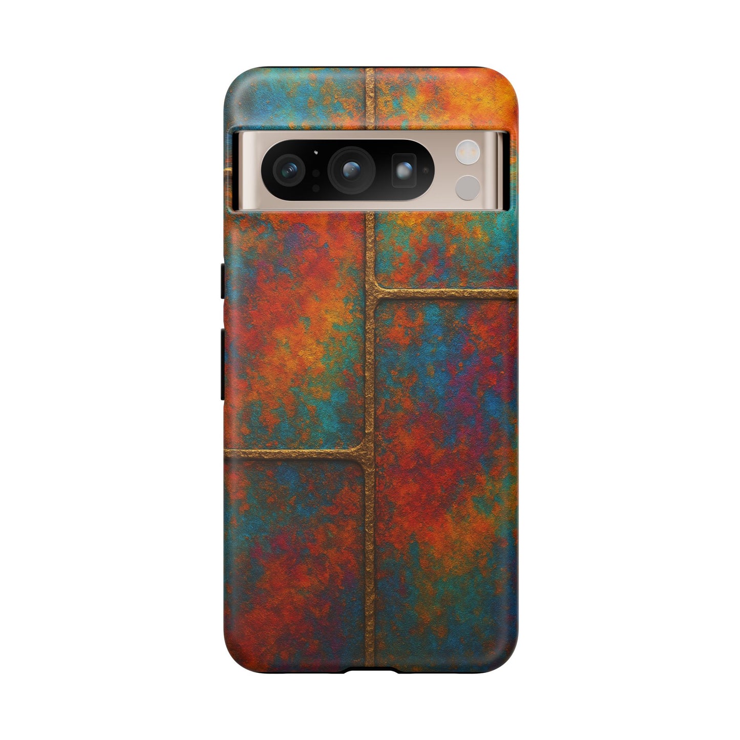 Colorful Textured Phone Case, Vibrant iPhone Cover, Tough Protective Shell, Unique Mobile Accessory, Artisan Phone Protection