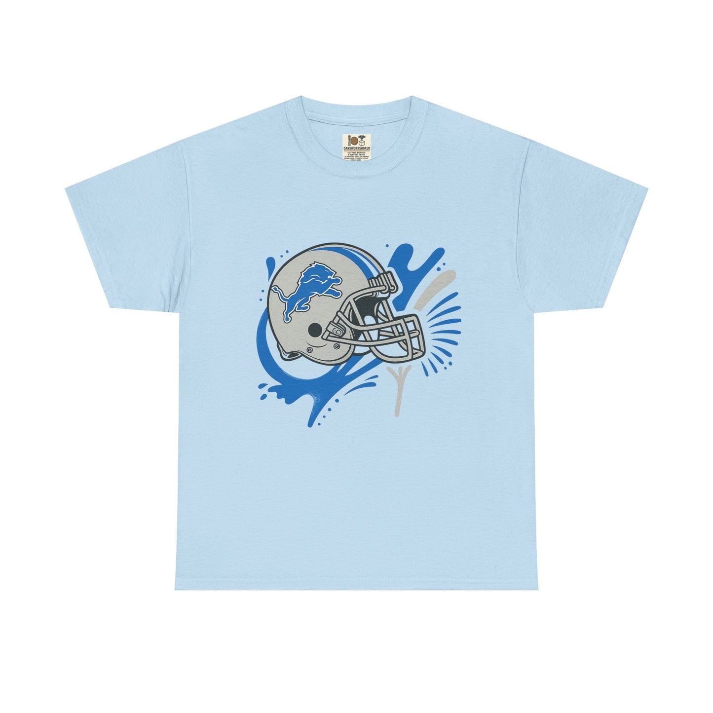 Detroit Lions Fan Heavy Cotton Tee, Sports Apparel, Gift for Gamers, Casual Wear, Team Spirit Shirt