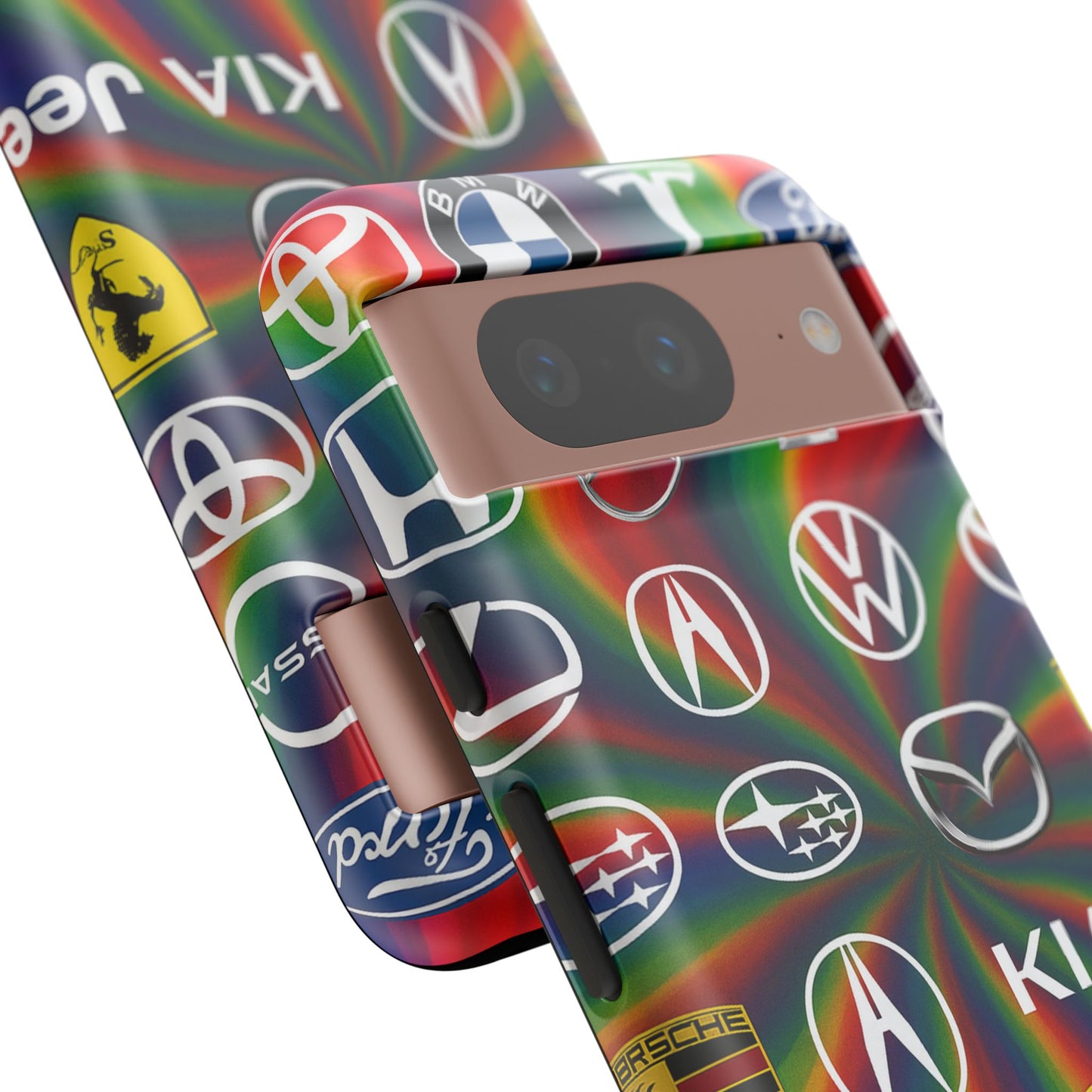 Colorful Car Logos Phone Case - Vibrant Tough Cases for Auto Enthusiasts, Unique Gift for Birthdays, Car Events, and Holidays