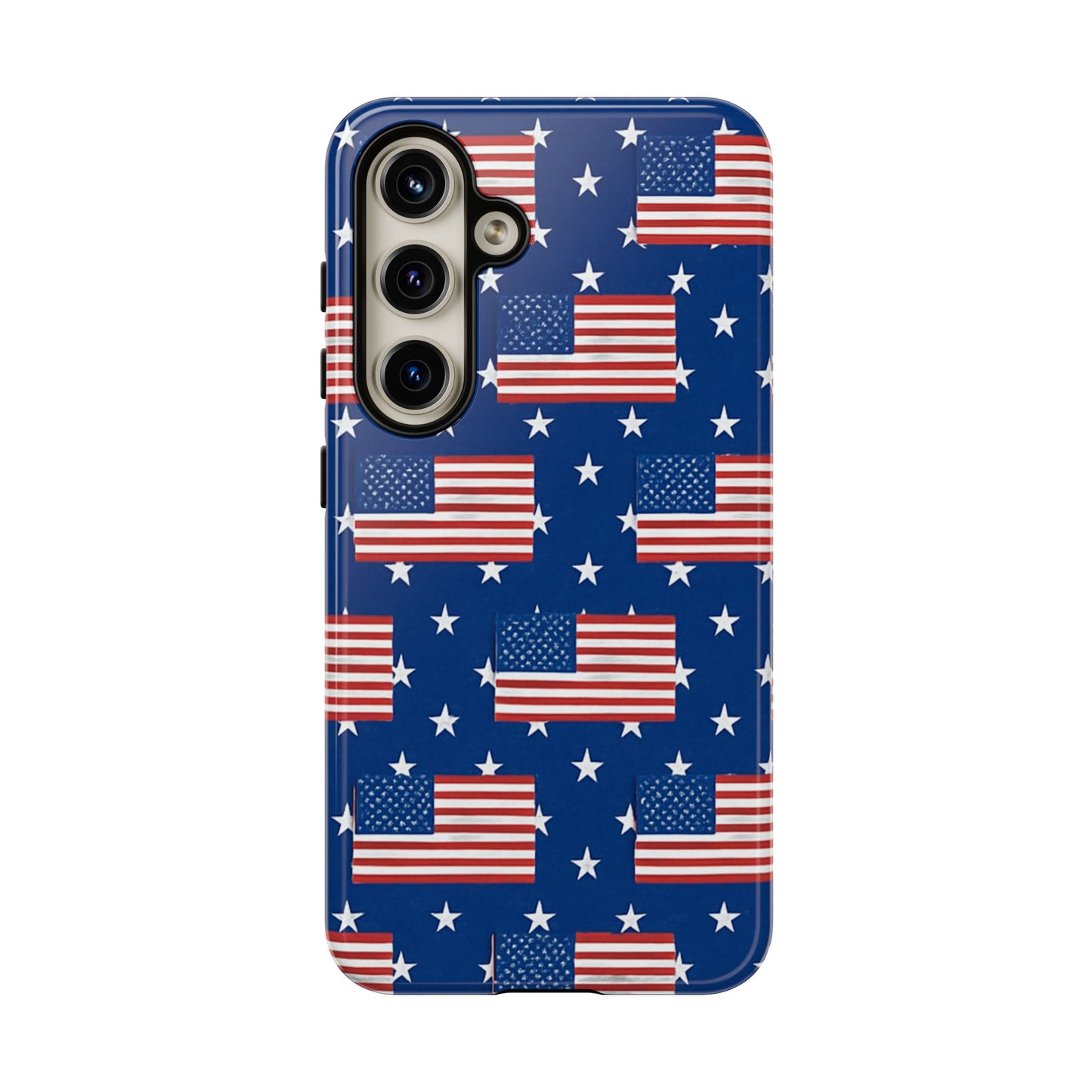 Patriotic Phone Case, Independence Day Accessories, American Flag Design, Star-Spangled Cover, Summer BBQ Gift