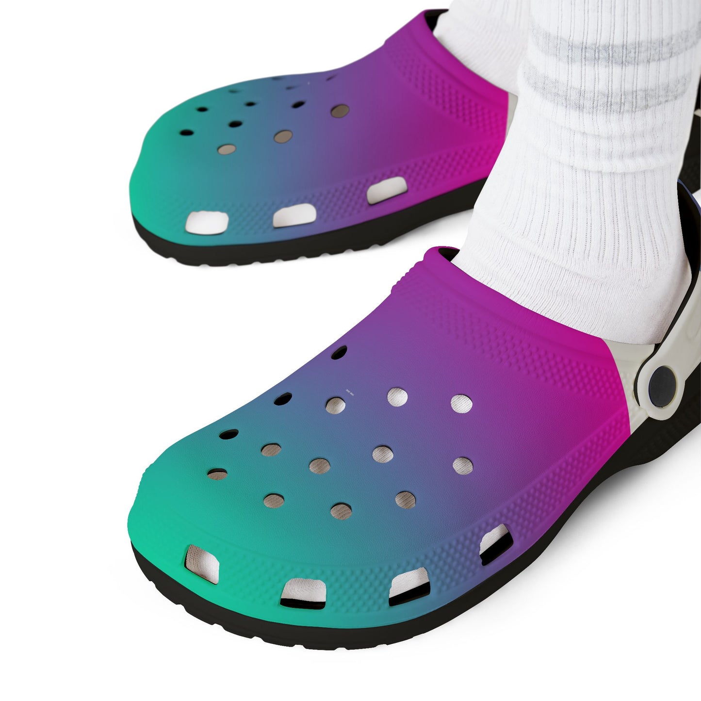 Vibrant AOP EVA Foam Clogs, Trendy Slip-On Shoes for Summer, Beachwear Footwear, Colorful Casual Footwear, Unique Summer Gift
