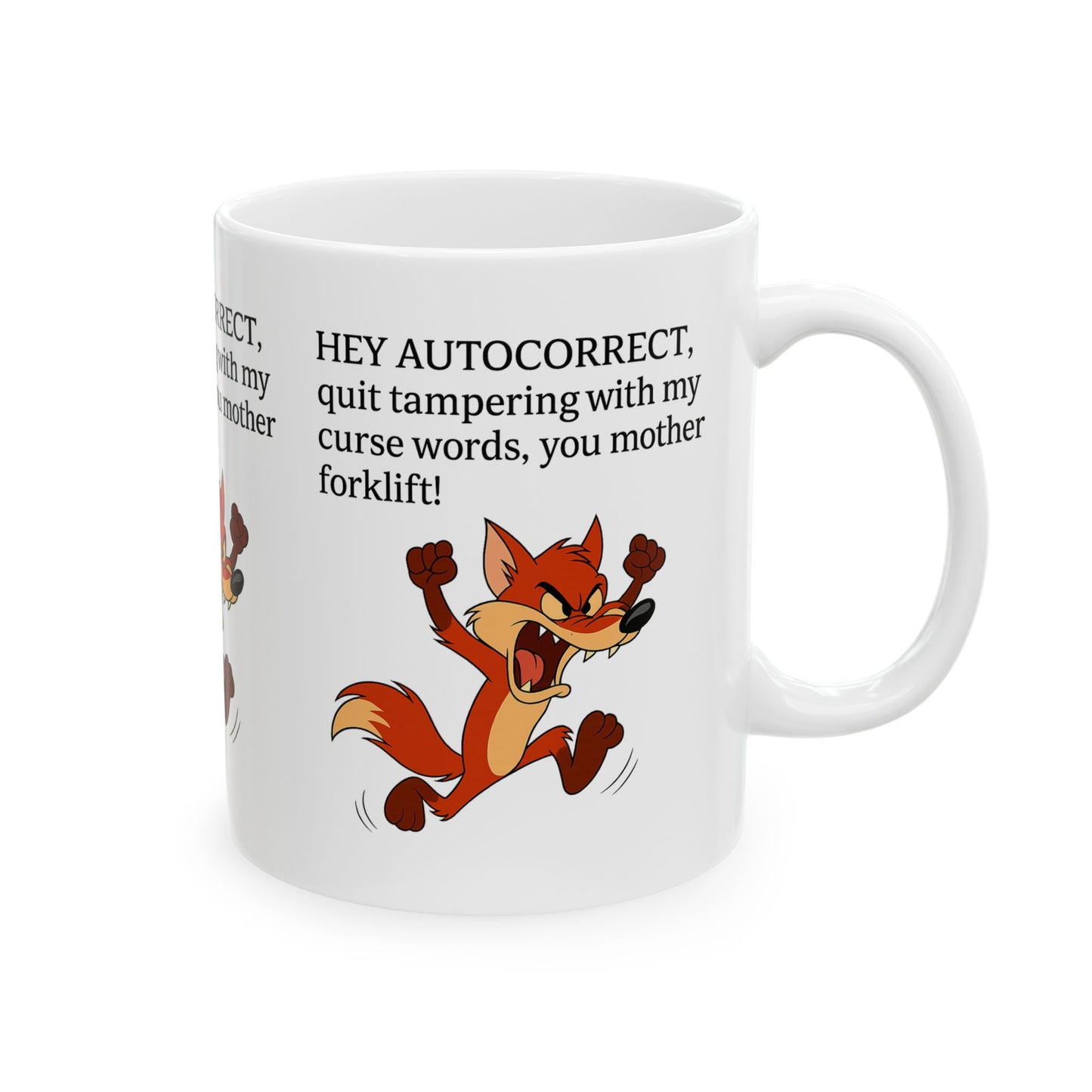 Funny Autocorrect Ceramic Mug, Gift for Friends, Cute Coffee Mug, Office Humor Cup, Quirky Tea Mug, Playful Kitchen Decor