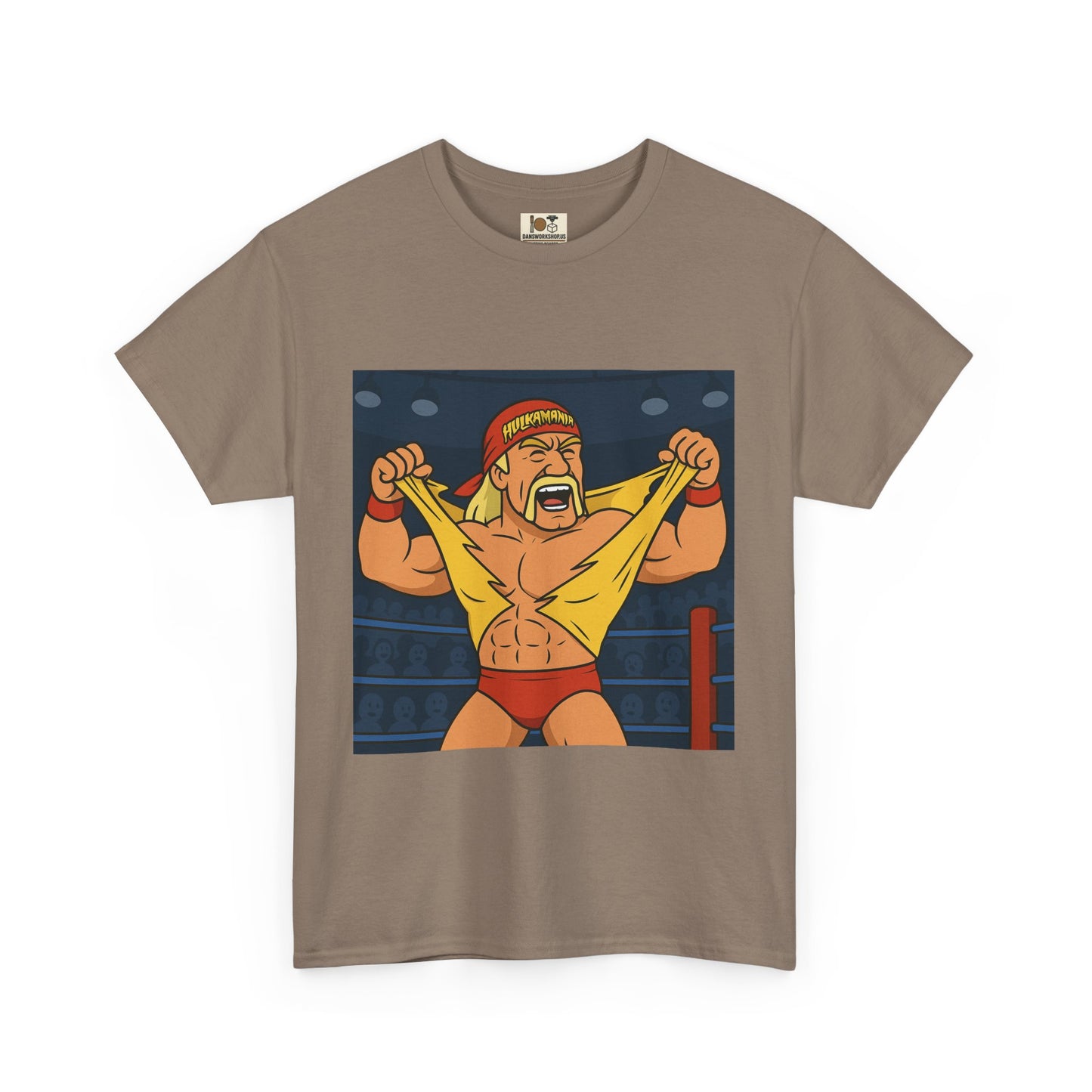 Vintage Wrestling Tee, Unisex Heavy Cotton Tee, Retro Graphic T-Shirt, Gift for Fans, Casual Wear for Events, hulk hogan