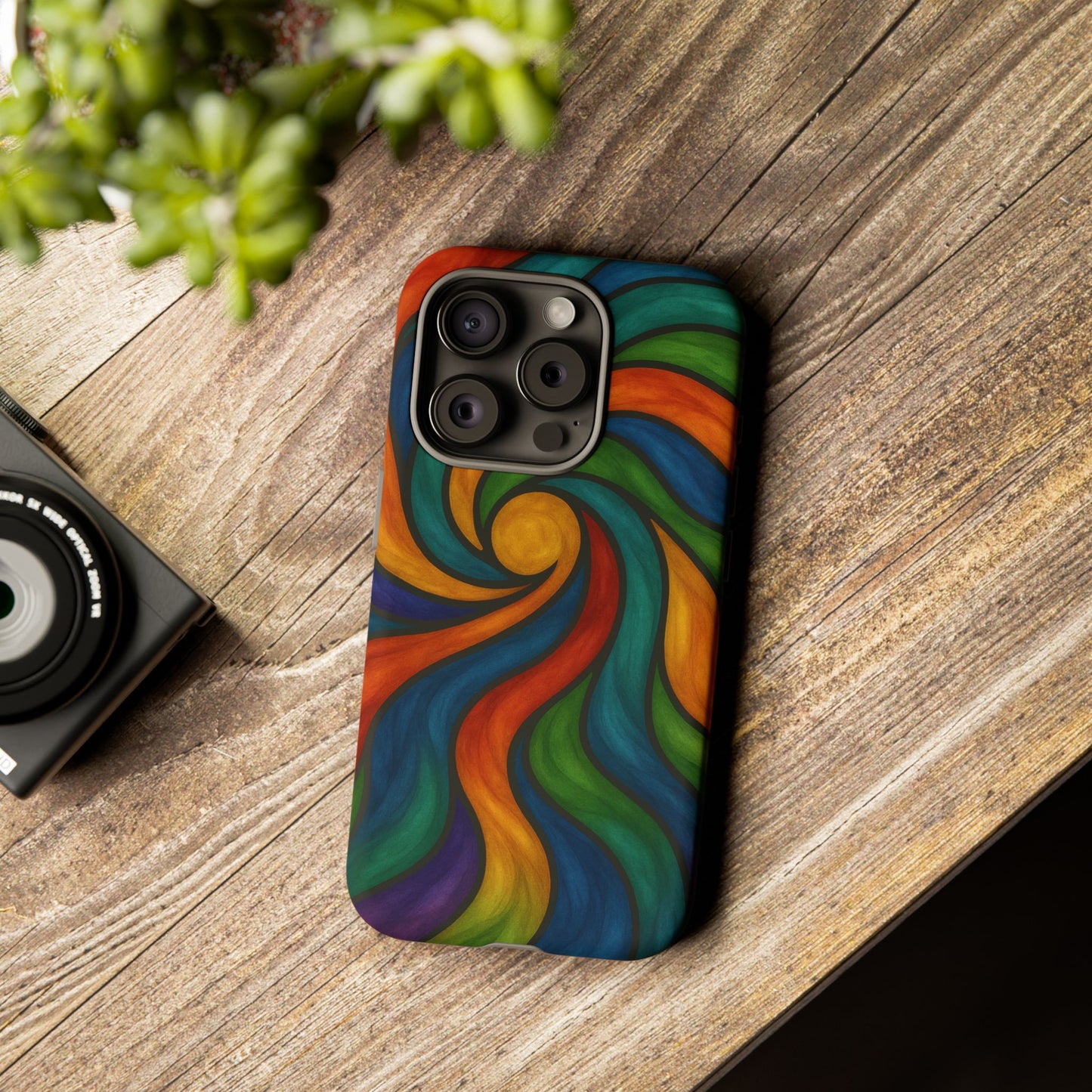 Colorful Swirl Phone Case | Tough Cases, Vibrant Design, Gift for Art Lovers, Funky Case, Unique Phone Accessories