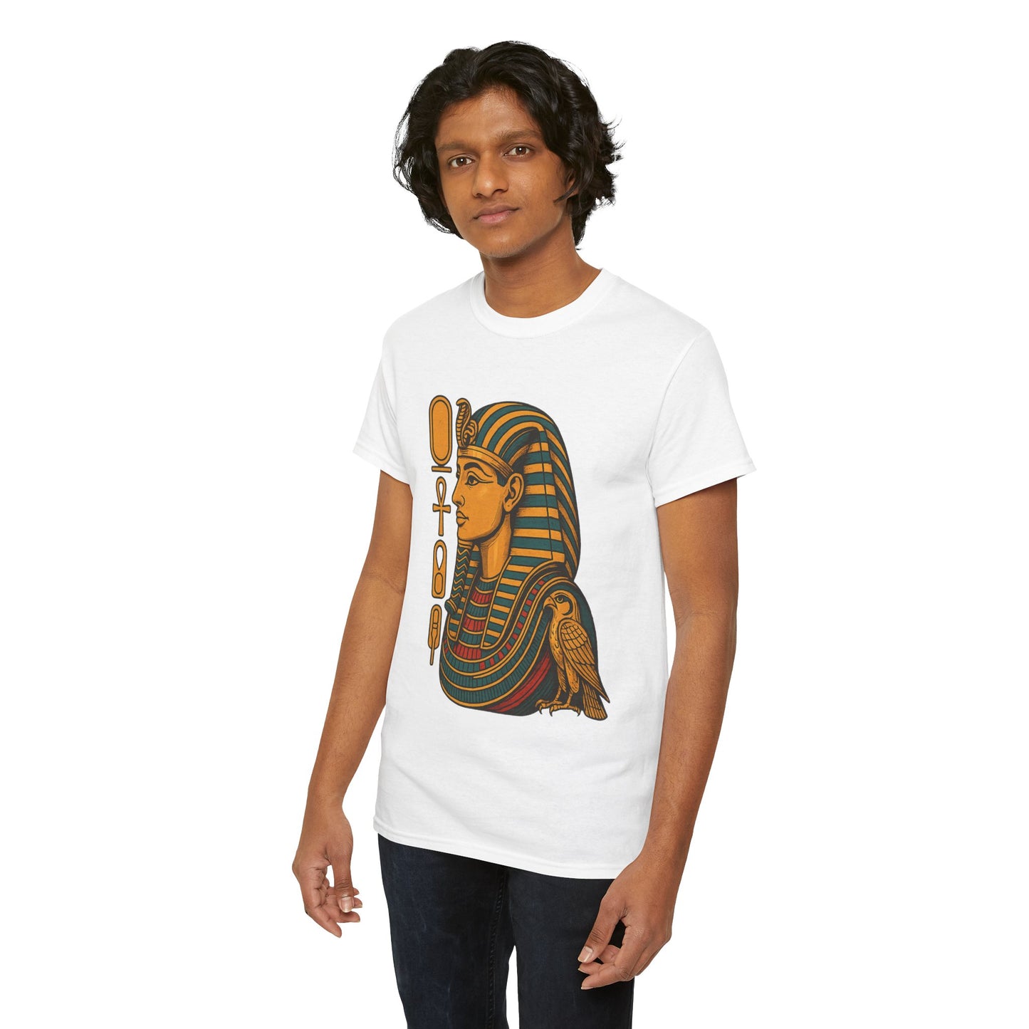 Egyptian Queen Graphic Tee, Vintage Egyptian Art, Unisex Cotton Shirt, Gift for History Lovers, Unique Costume Tee