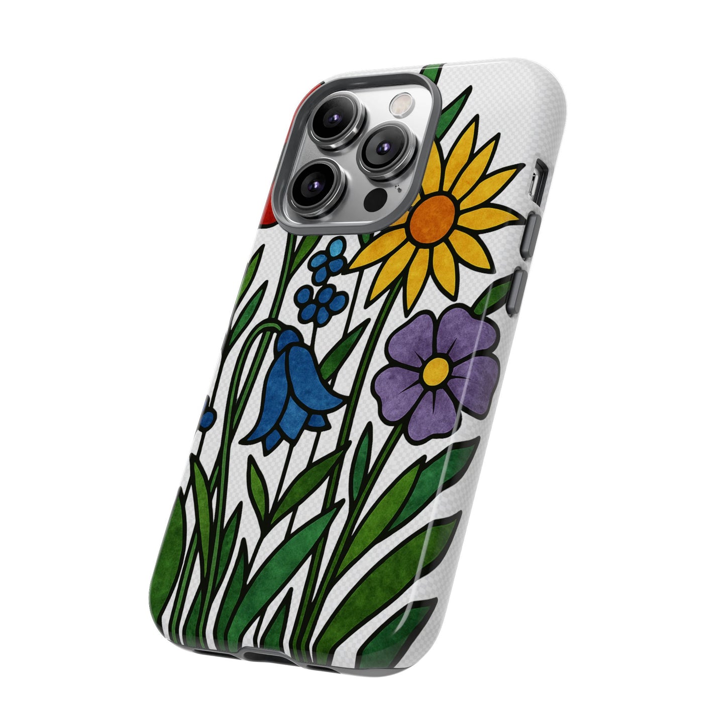 Floral Phone Case, Vibrant Flower Design, Tough Protection, Gift for Nature Lovers, Spring Decor