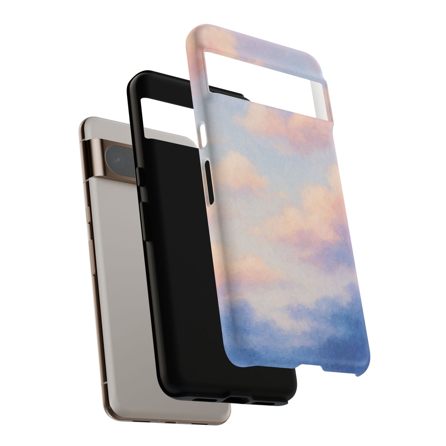Sky Blue Cloud Phone Case, Tough Phone Cover, Aesthetic Cell Phone Accessory, Gift for Teen, Trendy Tech Protection