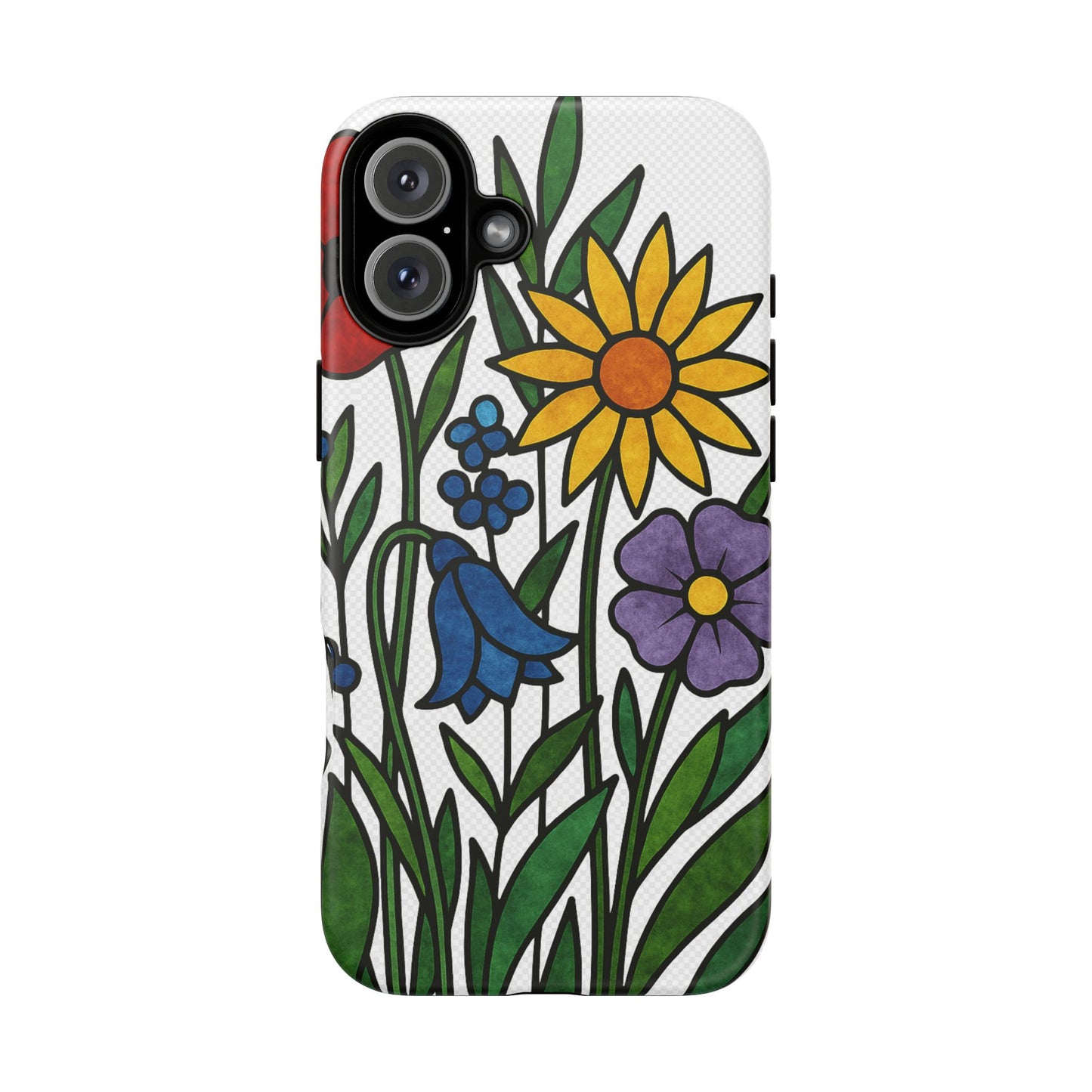 Floral Phone Case, Vibrant Flower Design, Tough Protection, Gift for Nature Lovers, Spring Decor