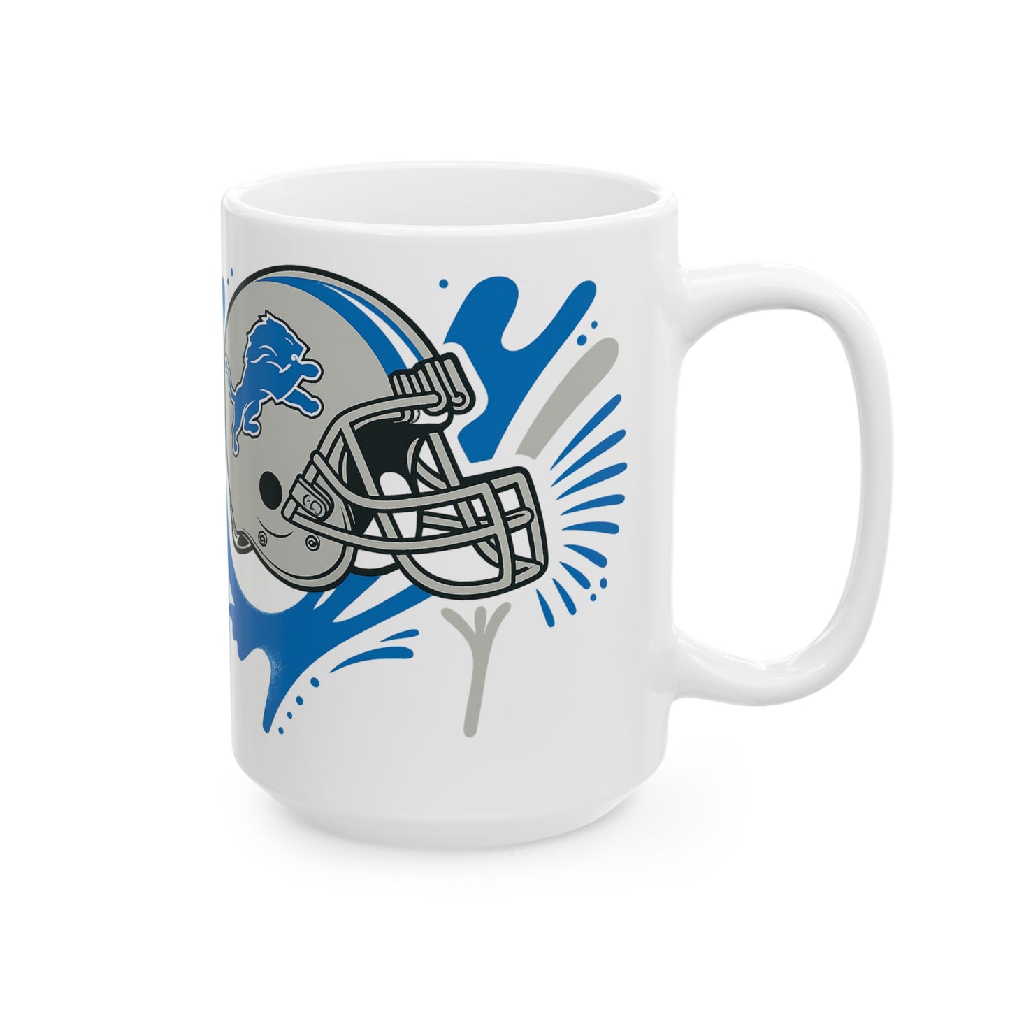 Detroit Lions Ceramic Mug - Perfect for Game Day, Gifts for Fans, NFL Decor, Tailgate Essentials, Sports Collectibles