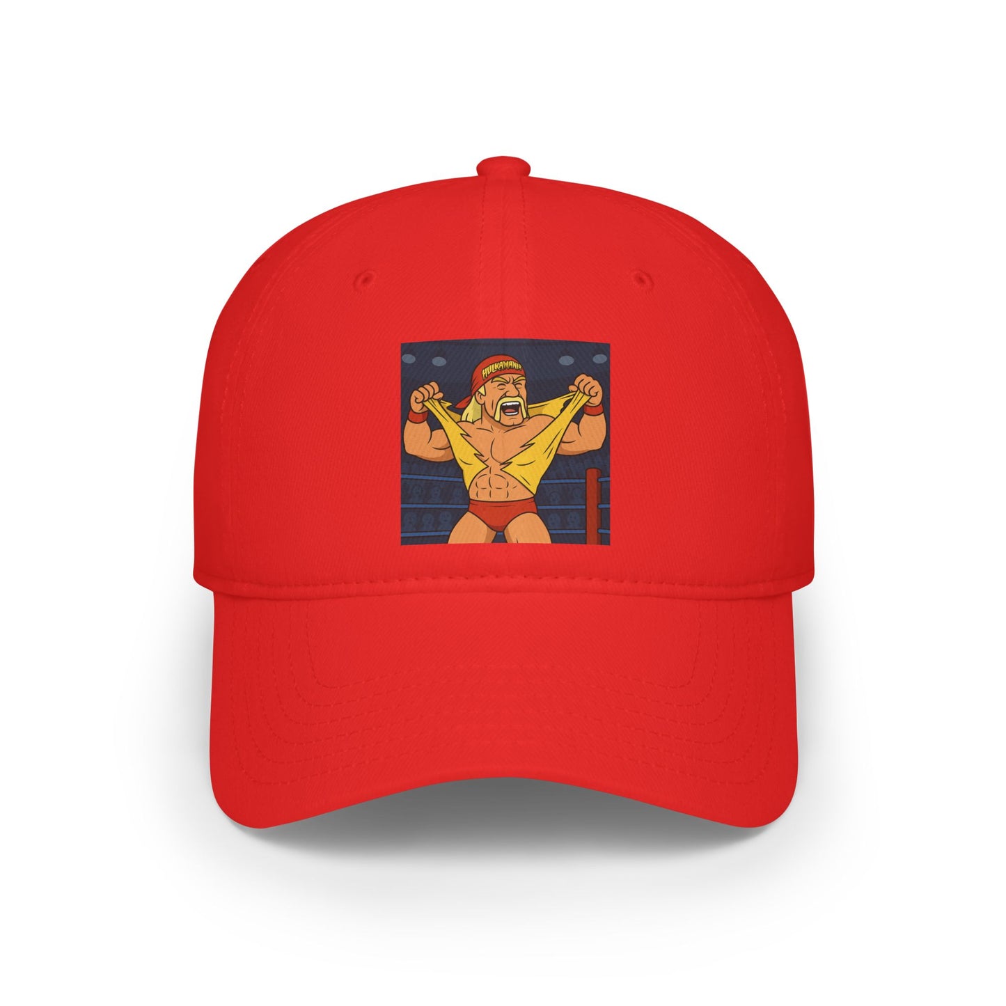 Vibrant Wrestling Cap, Fun Low Profile Baseball Cap for Sports Fans, Gift for Wrestlers, Birthday, Casual Wear, Unique Summer Hat, hulk hogan
