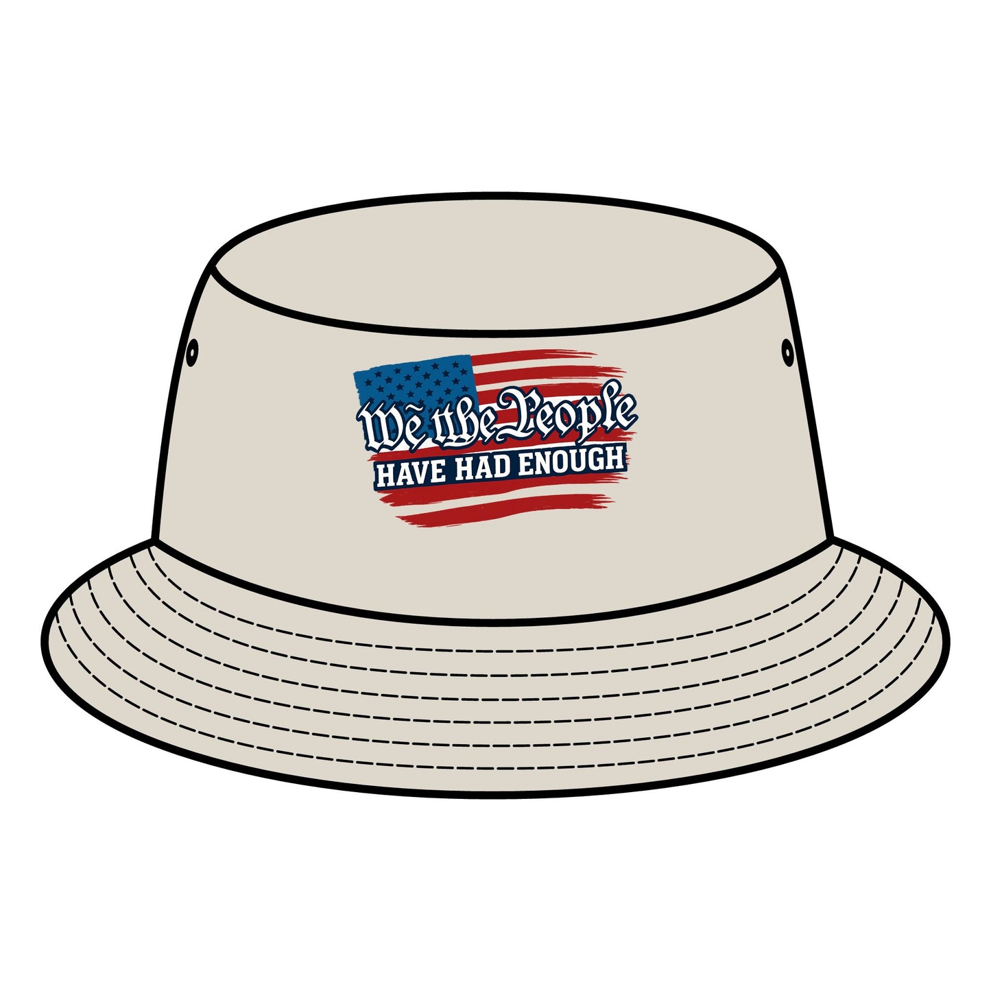 Patriotic Bucket Hat - 'We the People' Statement Hat, Summer Accessory, Gift for Activists, Beachwear, Festival Headwear