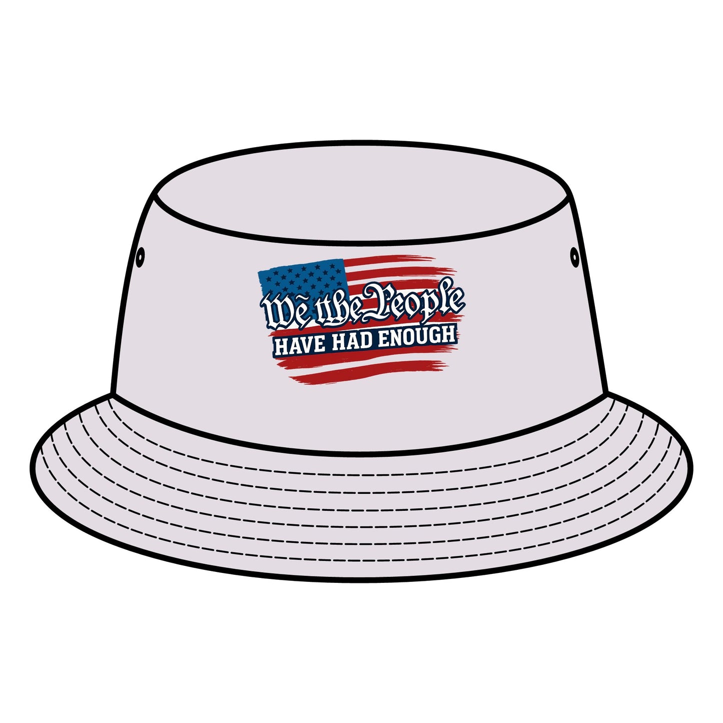 Patriotic Bucket Hat - 'We the People' Statement Hat, Summer Accessory, Gift for Activists, Beachwear, Festival Headwear