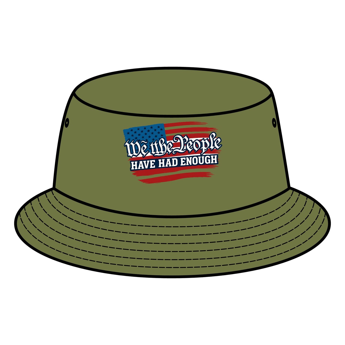 Patriotic Bucket Hat - 'We the People' Statement Hat, Summer Accessory, Gift for Activists, Beachwear, Festival Headwear