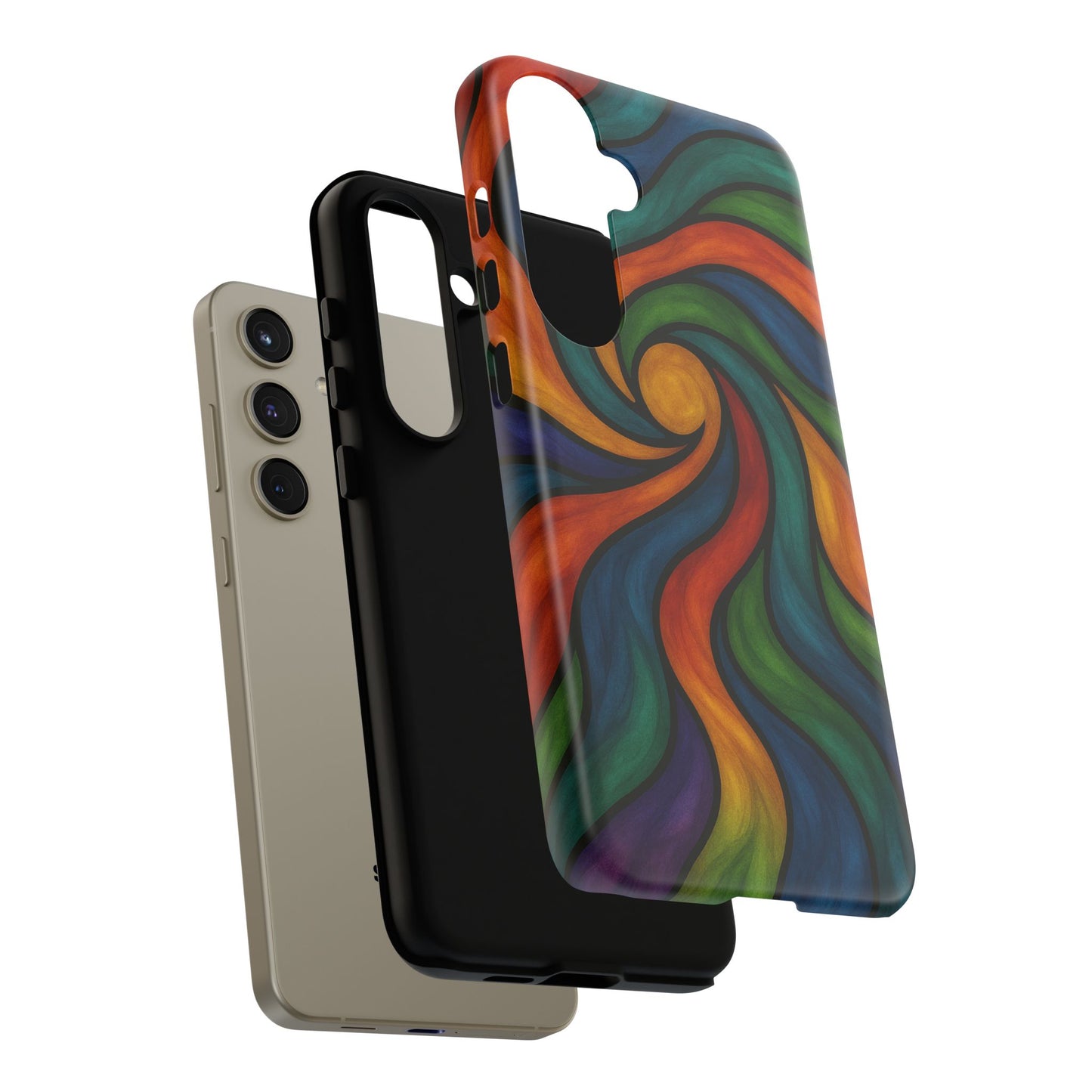 Colorful Swirl Phone Case | Tough Cases, Vibrant Design, Gift for Art Lovers, Funky Case, Unique Phone Accessories