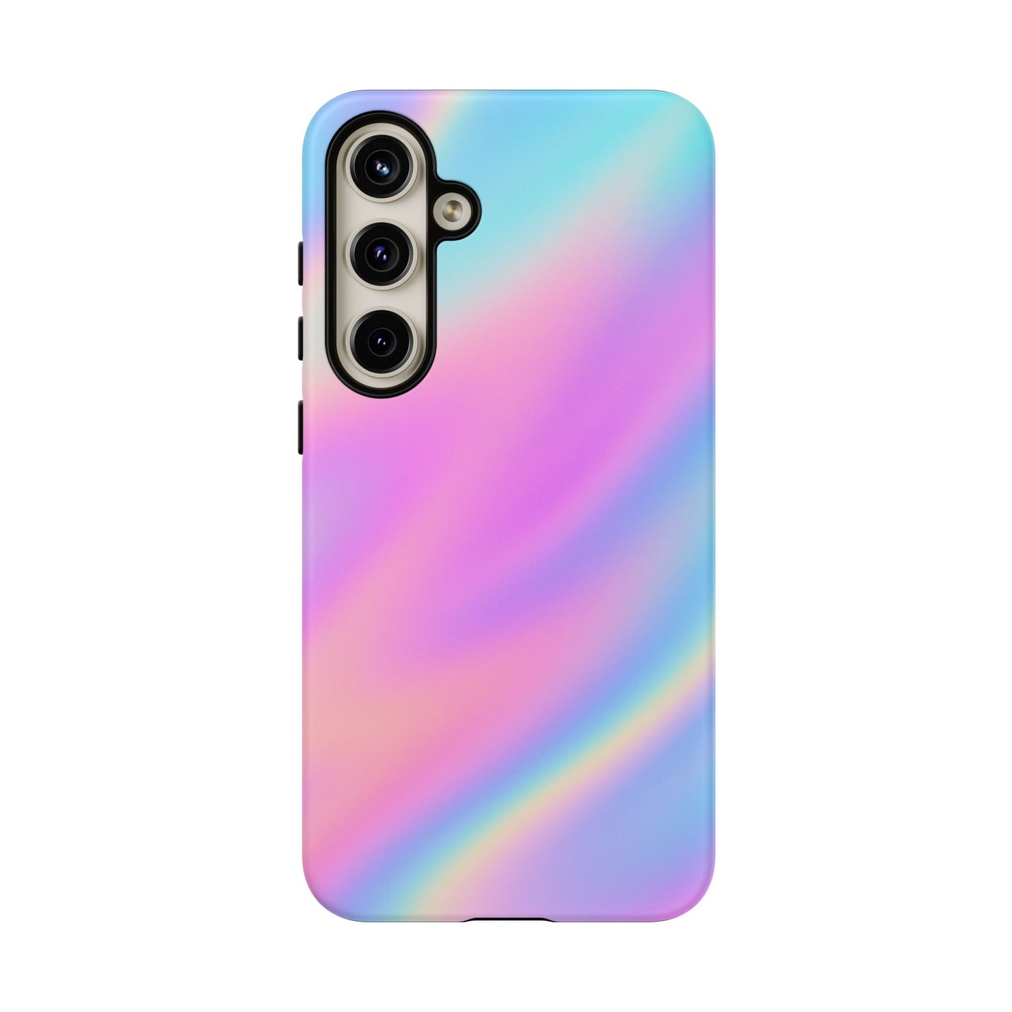 Colorful Holographic Phone Case, Tough Cases for iPhone, Trendy Phone Cover, Unique Gift for Her, Pastel Phone Accessory