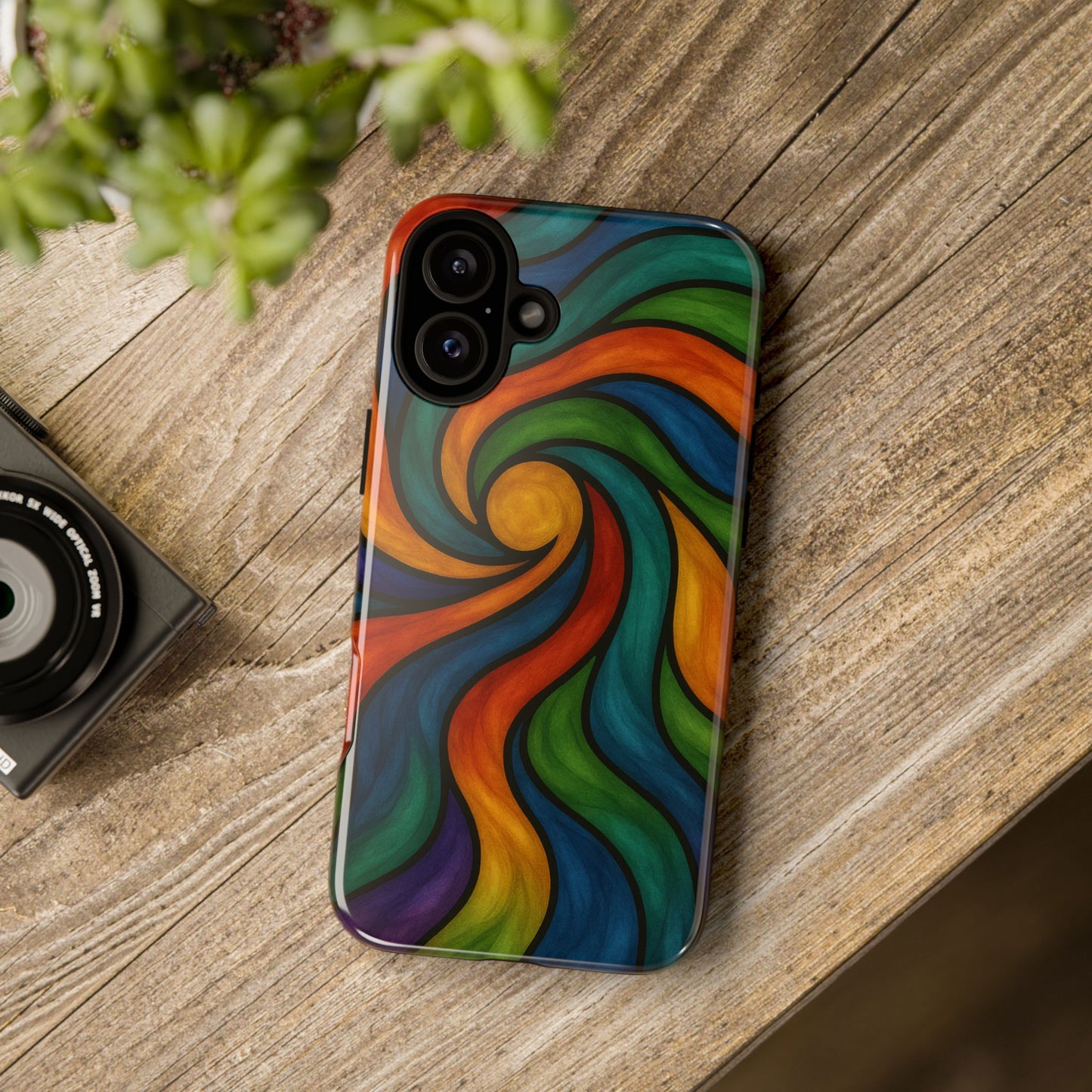 Colorful Swirl Phone Case | Tough Cases, Vibrant Design, Gift for Art Lovers, Funky Case, Unique Phone Accessories
