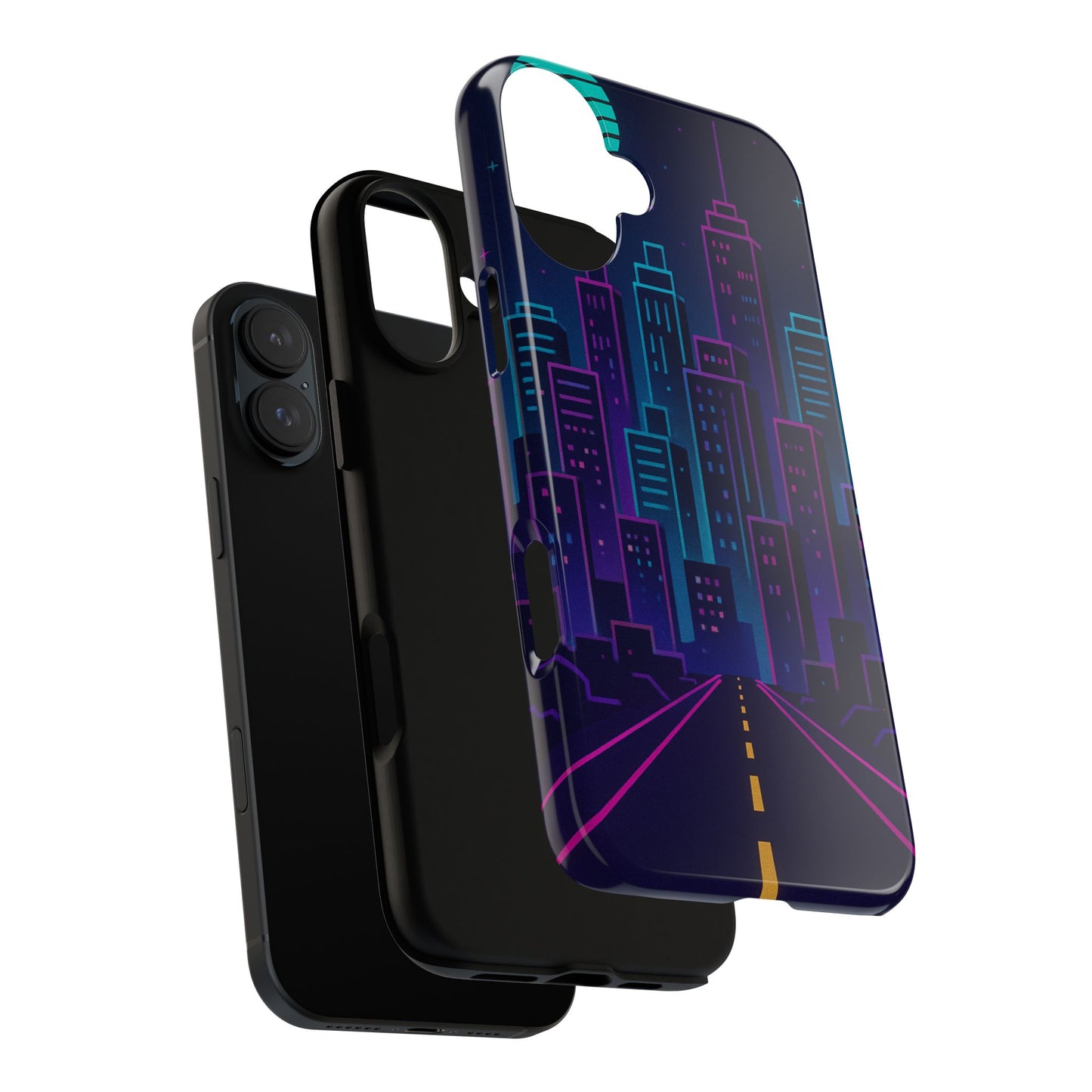 Cityscape Phone Case, Tough Cases, Urban Style, Nighttime Vibe, Phone Cover, Gift for City Lovers, Modern Design