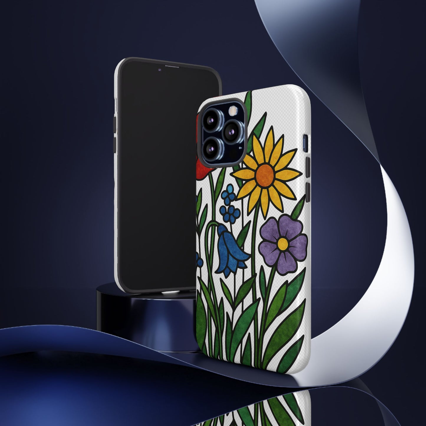 Floral Phone Case, Vibrant Flower Design, Tough Protection, Gift for Nature Lovers, Spring Decor