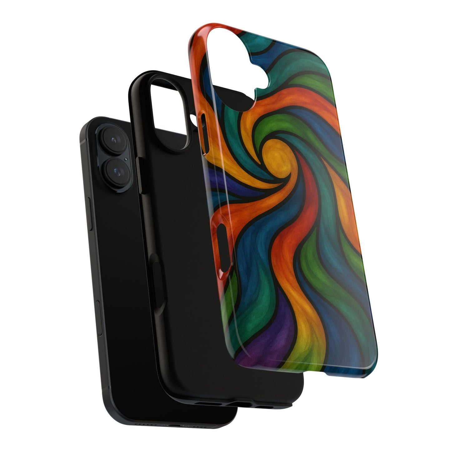 Colorful Swirl Phone Case | Tough Cases, Vibrant Design, Gift for Art Lovers, Funky Case, Unique Phone Accessories