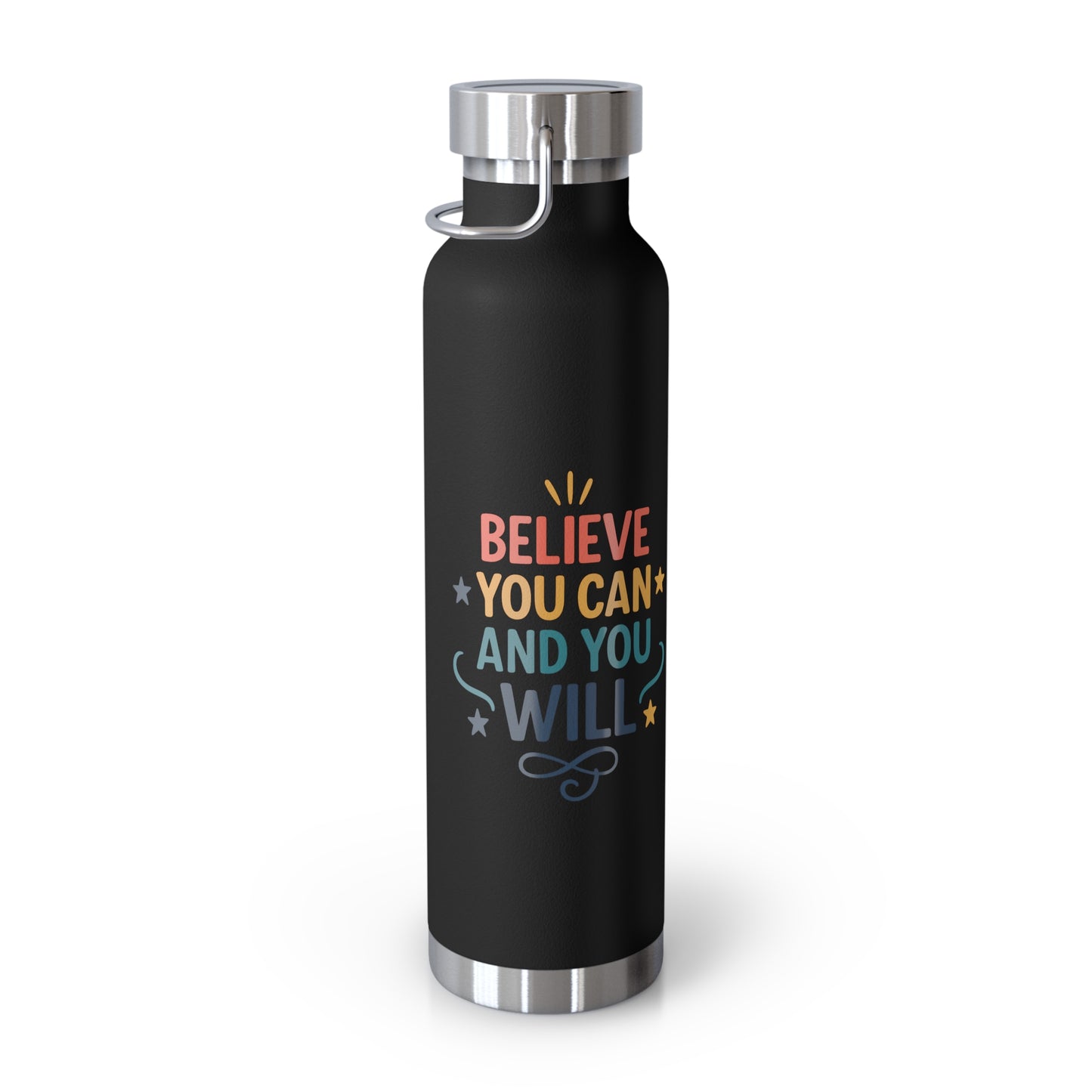 Inspirational Water Bottle, Motivational Travel Mug, Believe You Can Drinkware, Fitness Gifts, Personal Affirmation Bottle