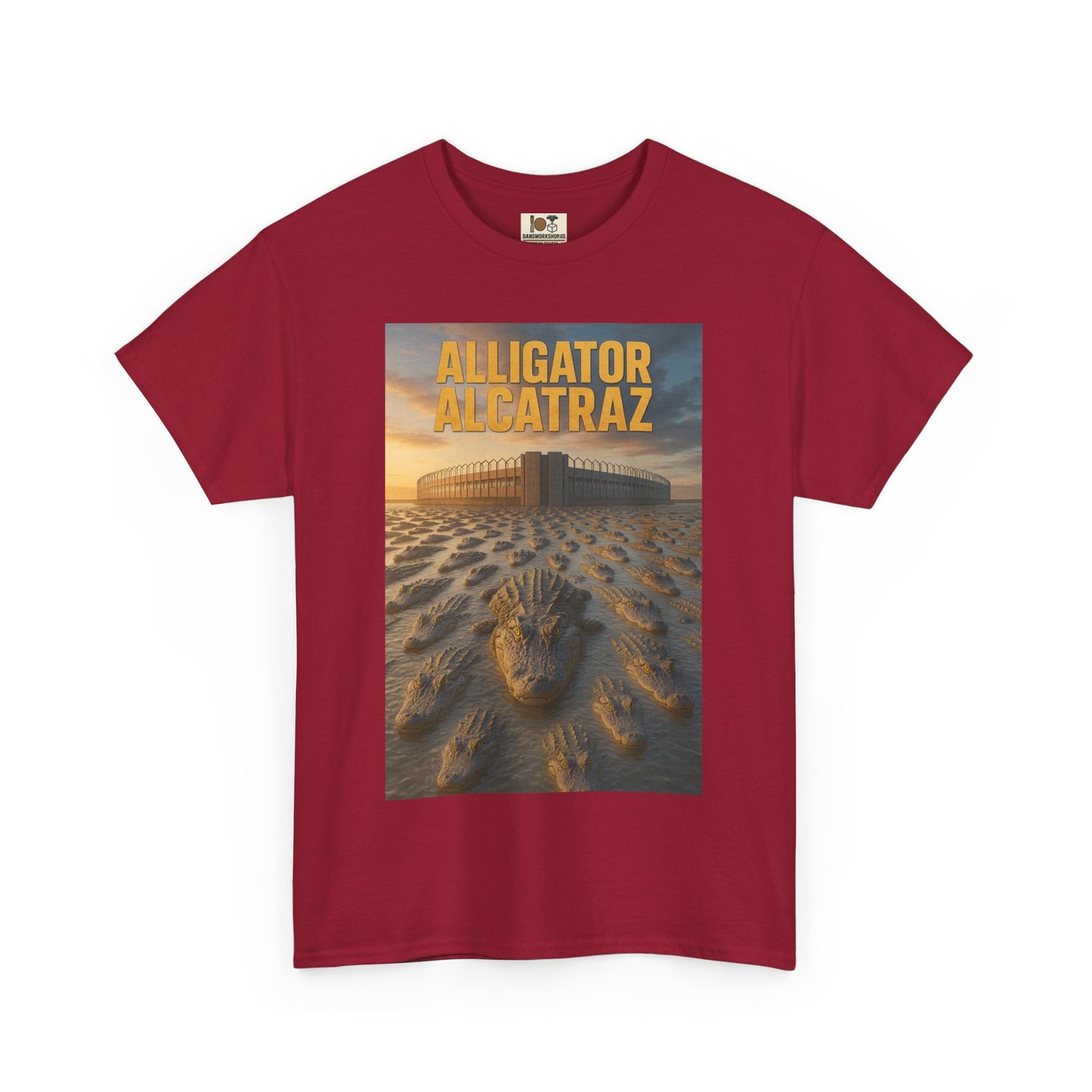 Vintage Alligator Alcatraz Tee, Retro Graphic T-Shirt, Unisex Cotton Shirt, Animal Lover Gift, Fun Statement Tee