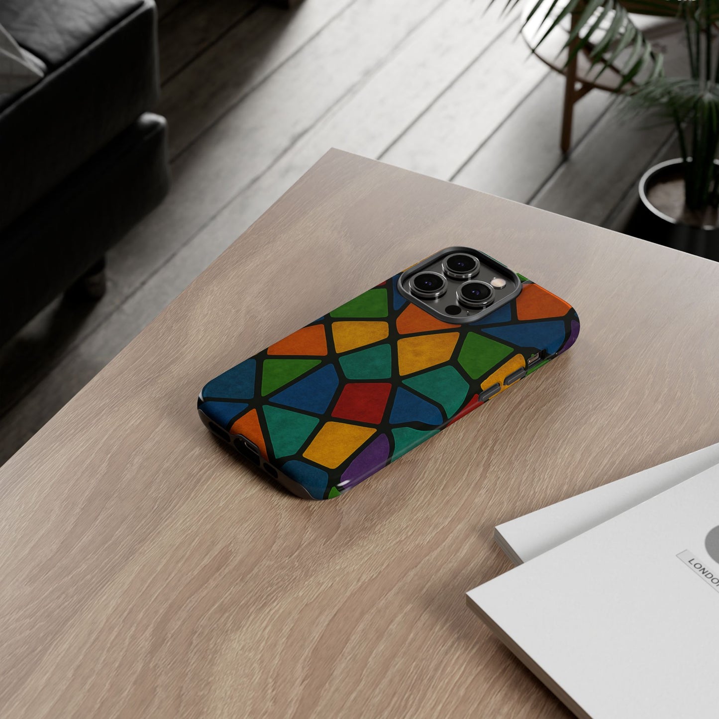 Colorful Mosaic Phone Case, Tough Cell Phone Cover, Vibrant Smartphone Protector, Unique Gift for Weddings, Birthday, Holidays