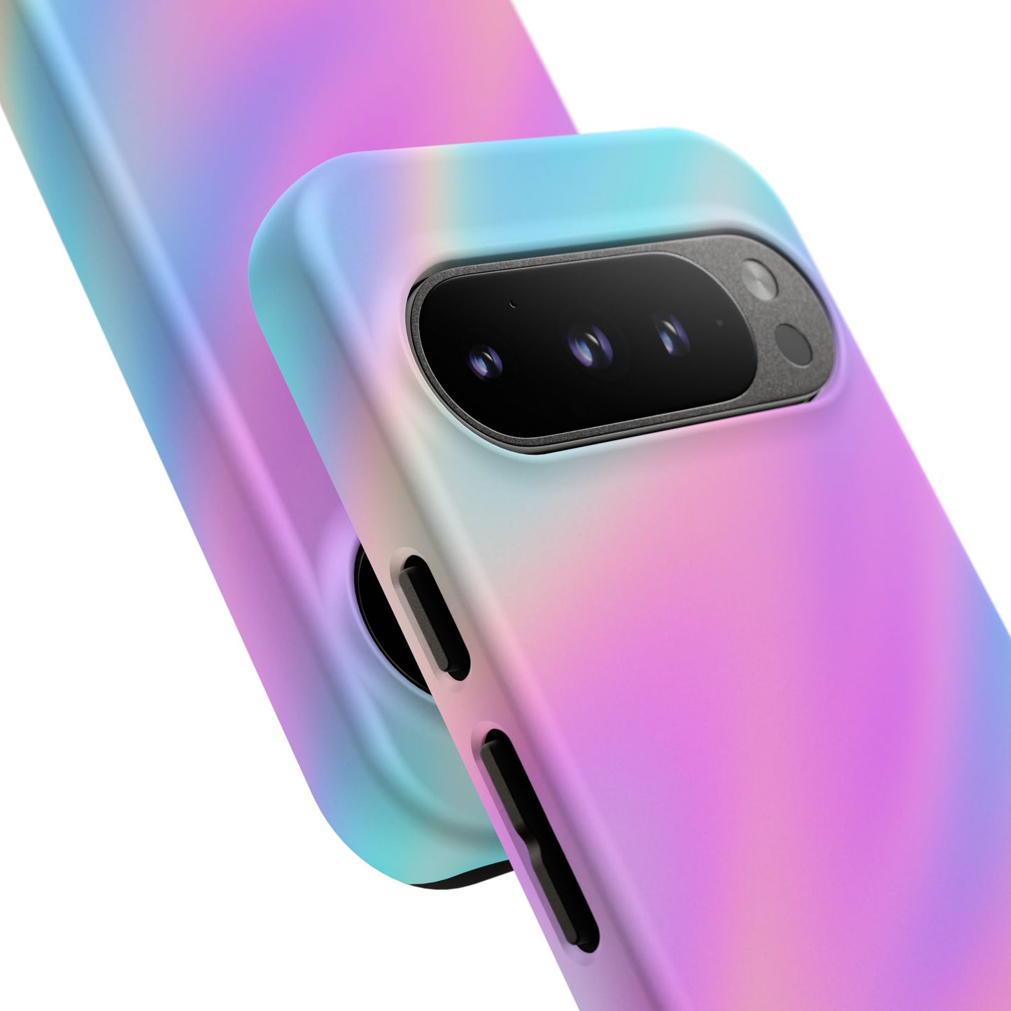 Colorful Holographic Phone Case, Tough Cases for iPhone, Trendy Phone Cover, Unique Gift for Her, Pastel Phone Accessory