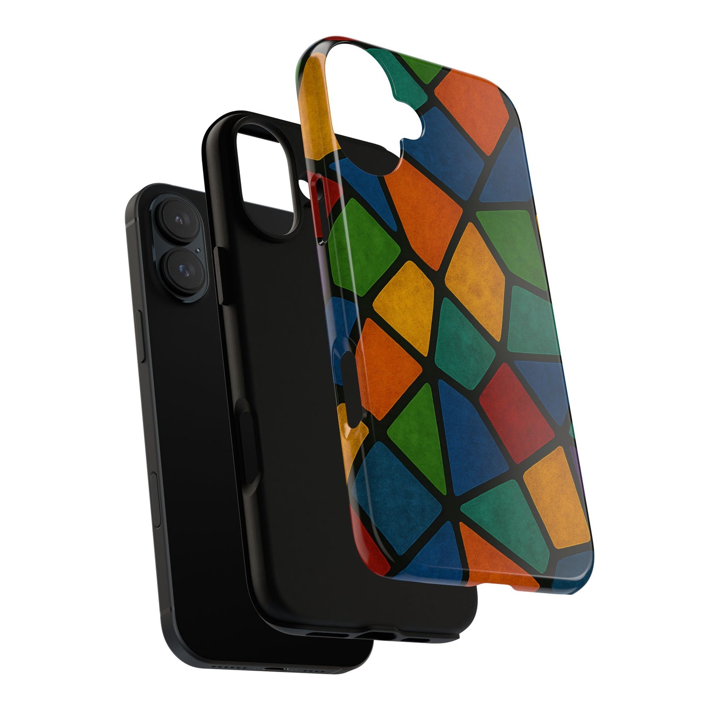 Colorful Mosaic Phone Case, Tough Cell Phone Cover, Vibrant Smartphone Protector, Unique Gift for Weddings, Birthday, Holidays