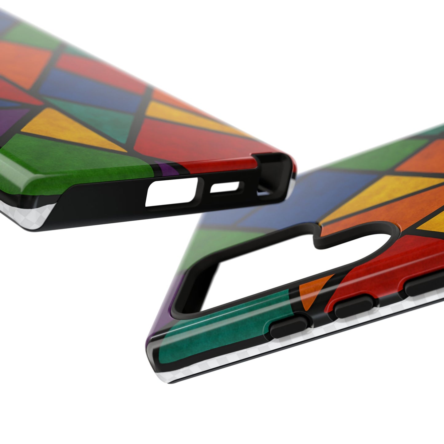 Colorful Phone Case, Stained Glass Pattern, Artistic Phone Cover, Unique Smartphone Protection, Vibrant Gift for All Occasions