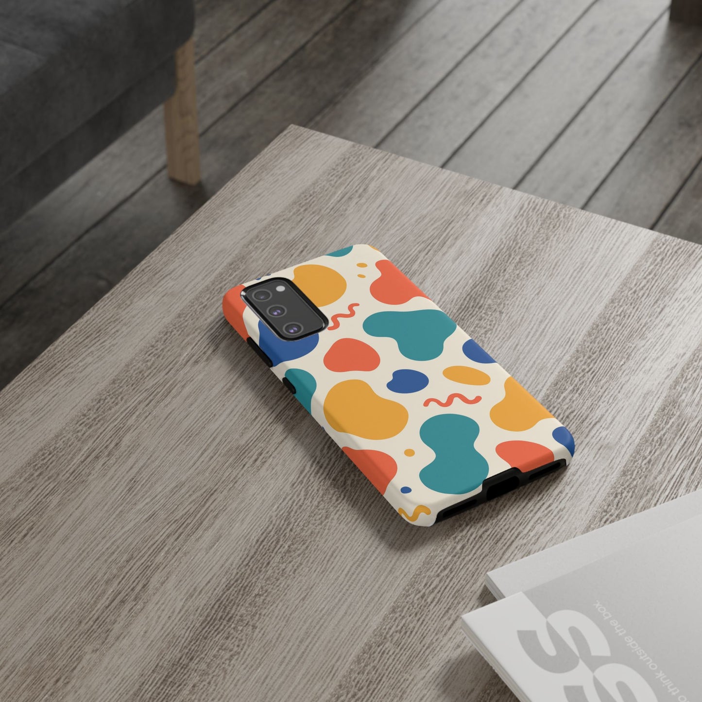 Colorful Phone Case with Abstract Design, Stylish Phone Cover, Trendy Tech Accessory for Her, Unique Gift Idea, Fun Patterned Case