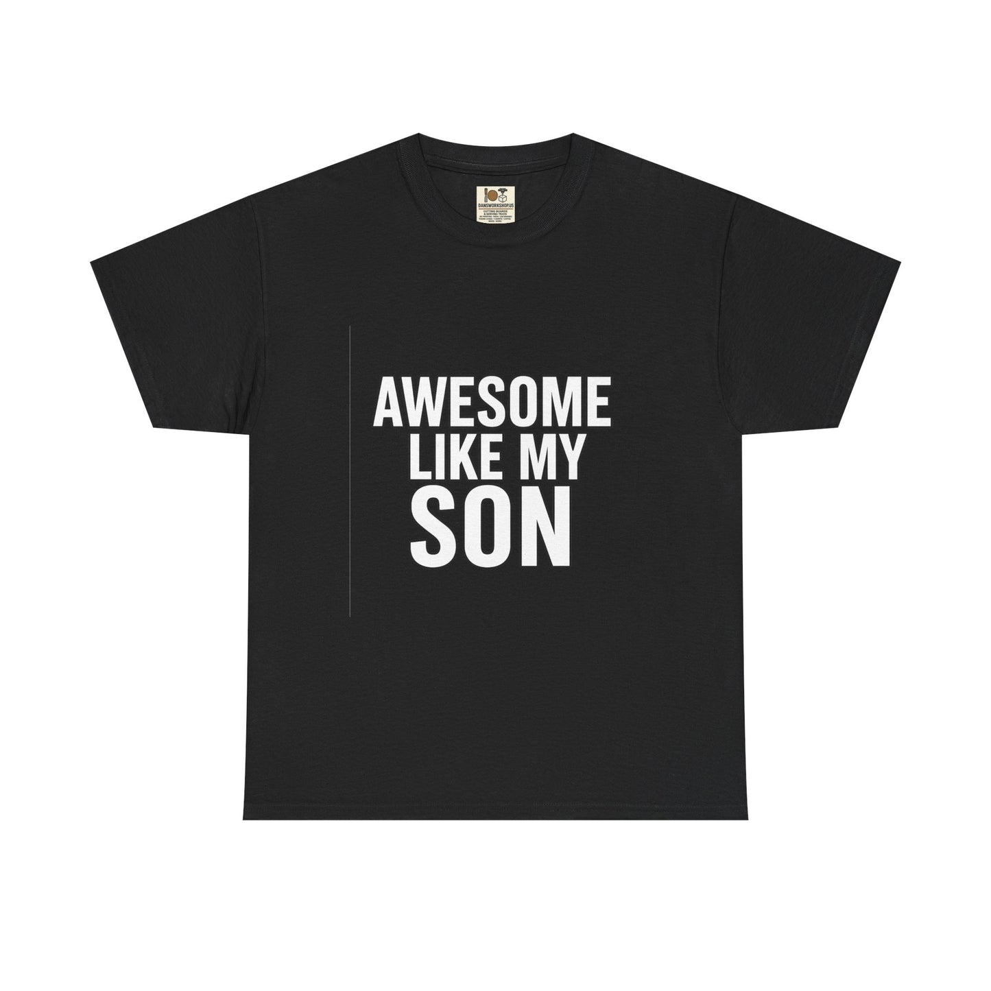 Awesome Like My Son Unisex Heavy Cotton Tee - Gift for Parents, Funny T-Shirt, Dad Tee, Family Pride, Everyday Wear