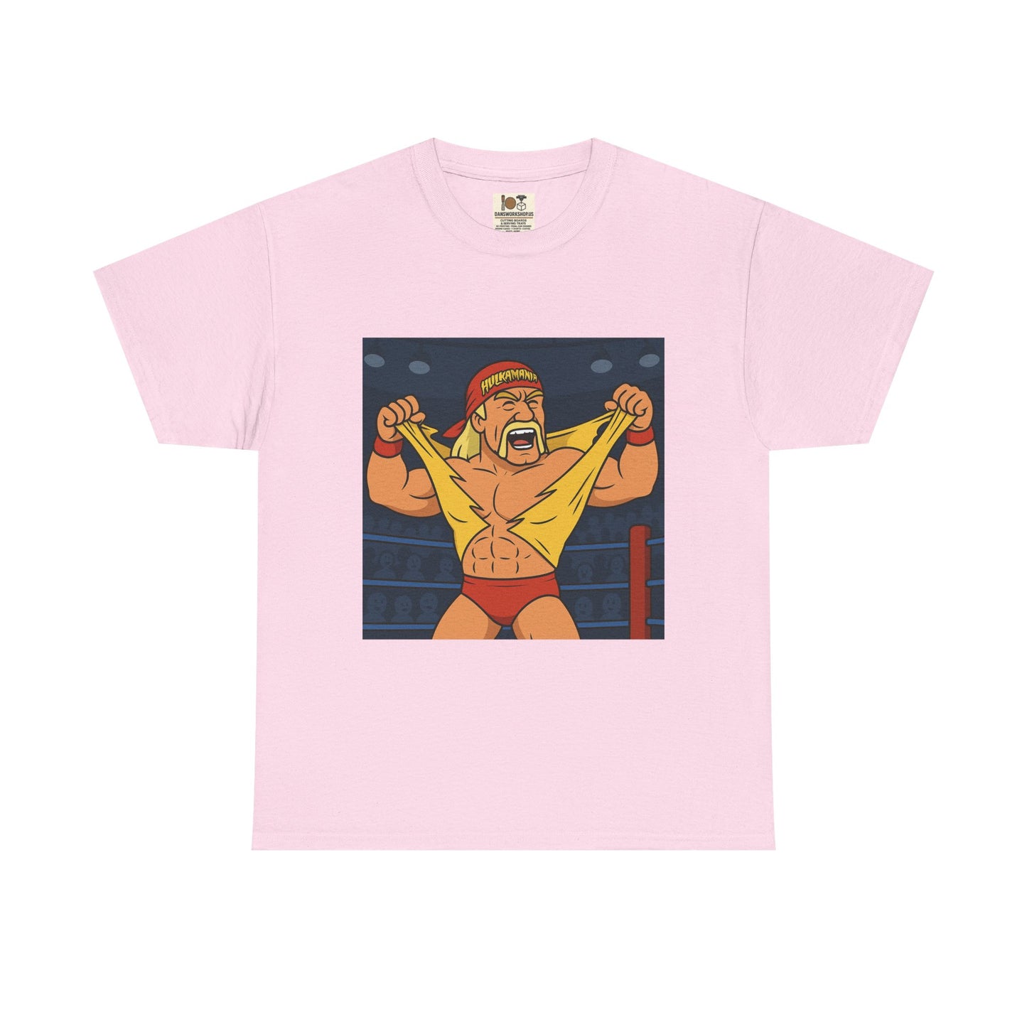 Vintage Wrestling Tee, Unisex Heavy Cotton Tee, Retro Graphic T-Shirt, Gift for Fans, Casual Wear for Events, hulk hogan