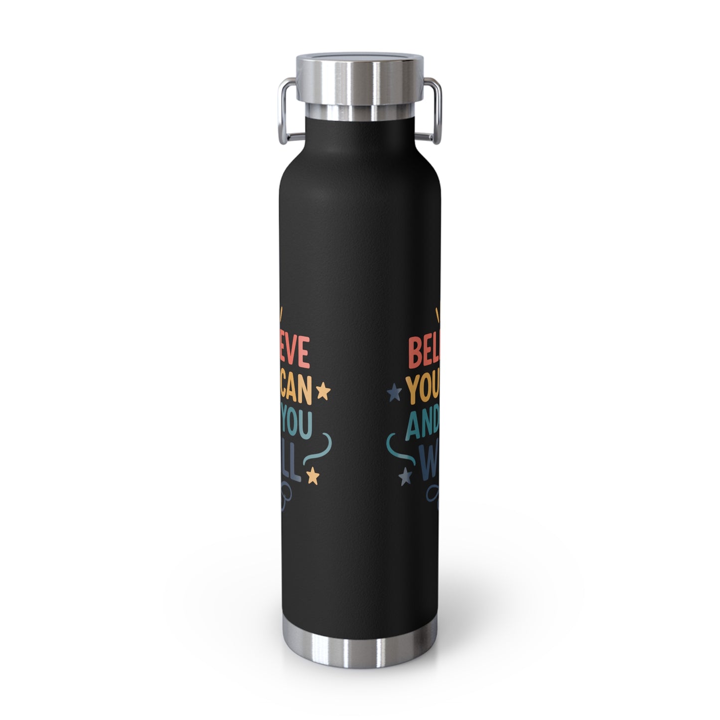 Inspirational Water Bottle, Motivational Travel Mug, Believe You Can Drinkware, Fitness Gifts, Personal Affirmation Bottle