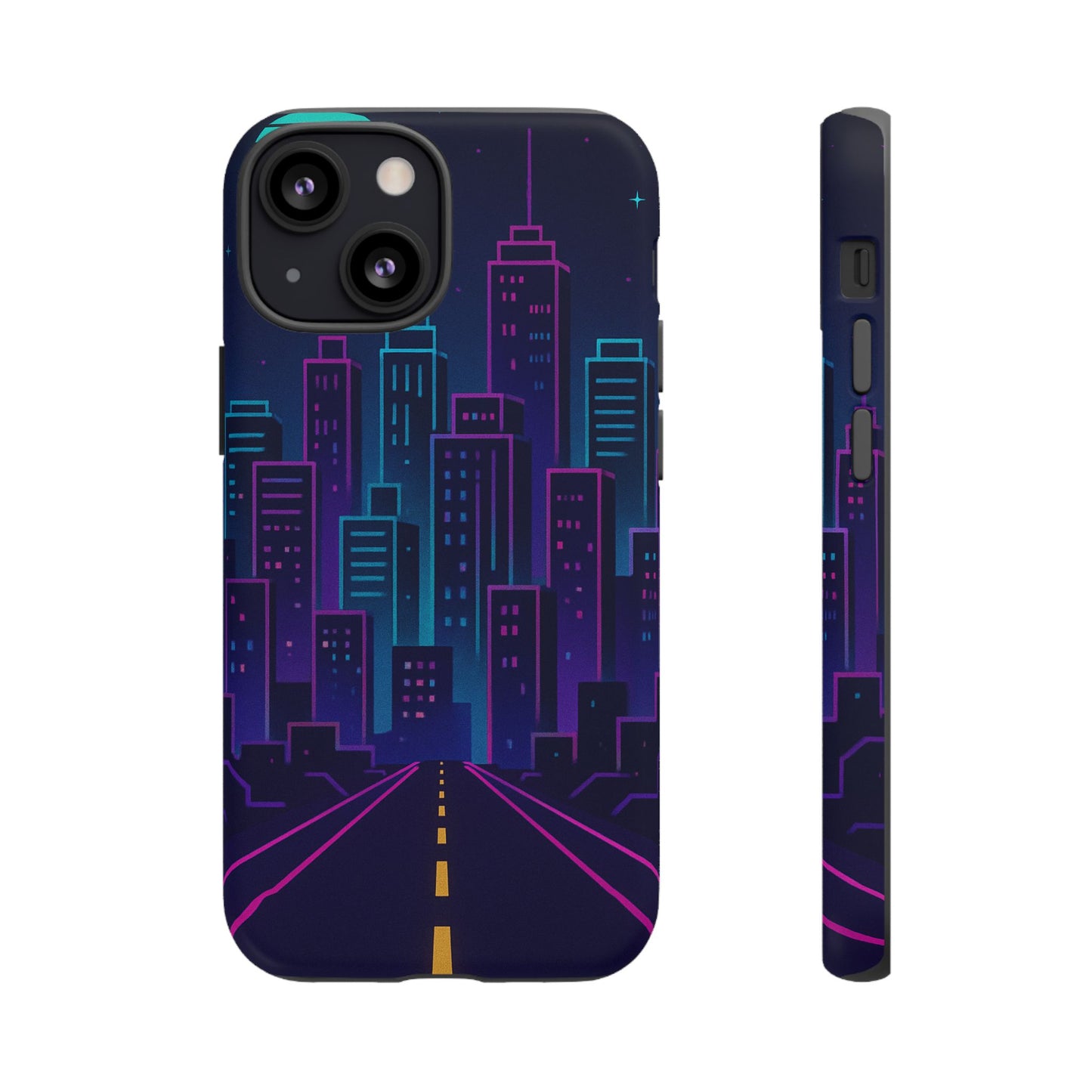 Cityscape Phone Case, Tough Cases, Urban Style, Nighttime Vibe, Phone Cover, Gift for City Lovers, Modern Design