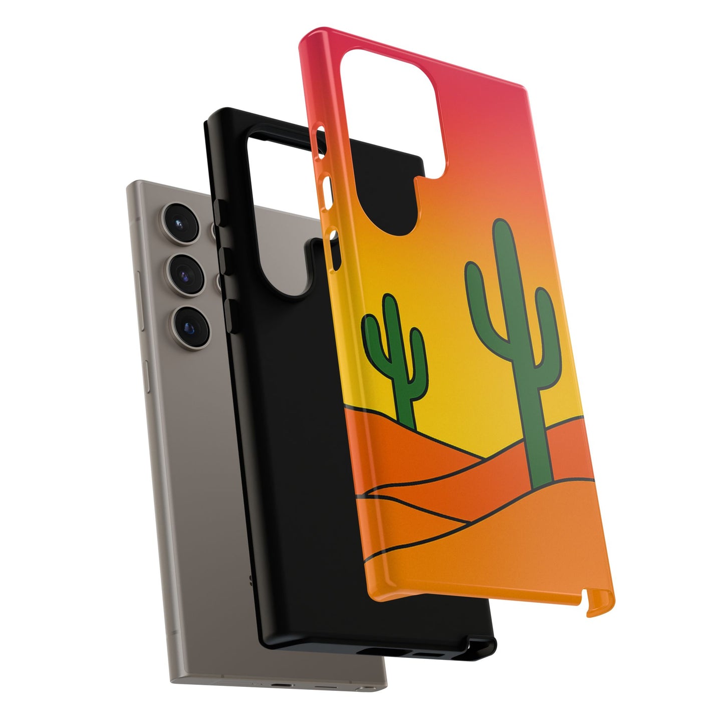Desert Vibes Phone Case, Tough Cases, Cactus Design, Colorful Phone Cover, Summer Aesthetic, Unique Gift Idea