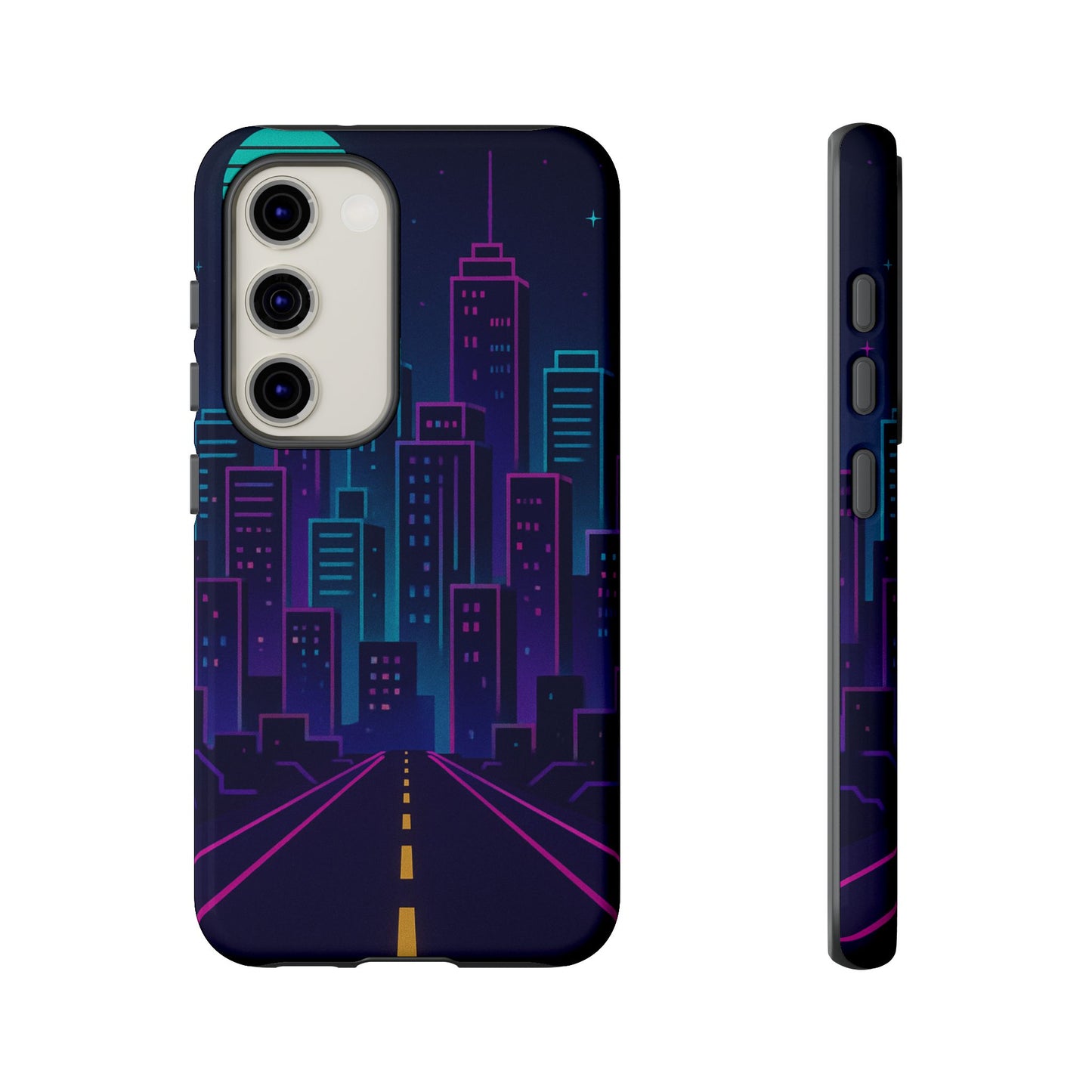 Cityscape Phone Case, Tough Cases, Urban Style, Nighttime Vibe, Phone Cover, Gift for City Lovers, Modern Design