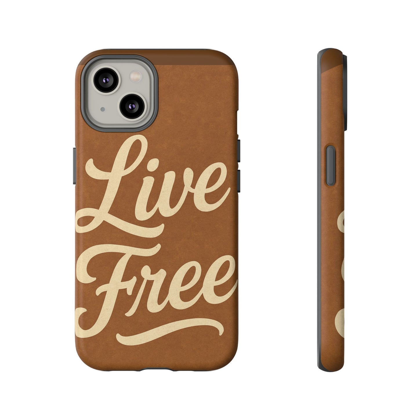 Live Free Phone Case, Tough Cases, Inspirational Phone Accessories, Gift for Adventurers, Customizable Design, Unique Tech Gifts