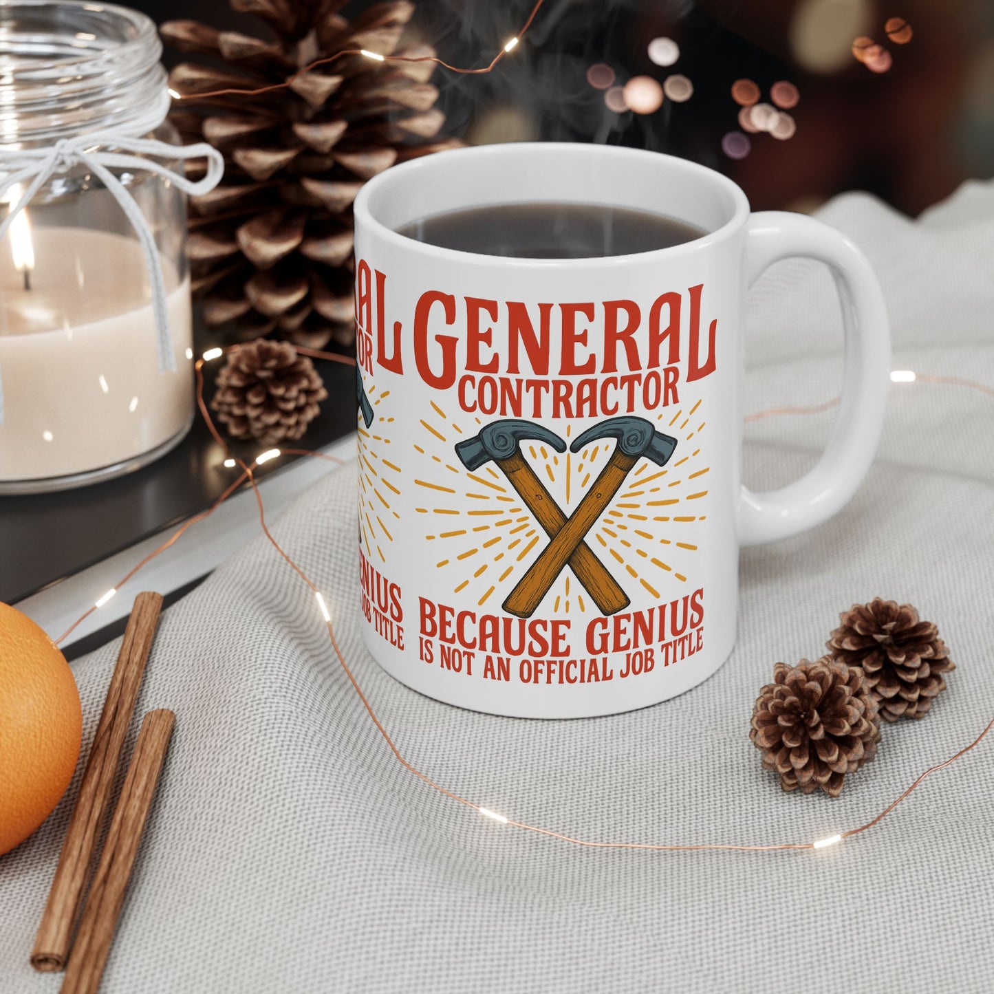 Funny Contractor Mug - General Contractor Gift for Builders, Tools Lover, Construction Humor, Unique Coffee Cup