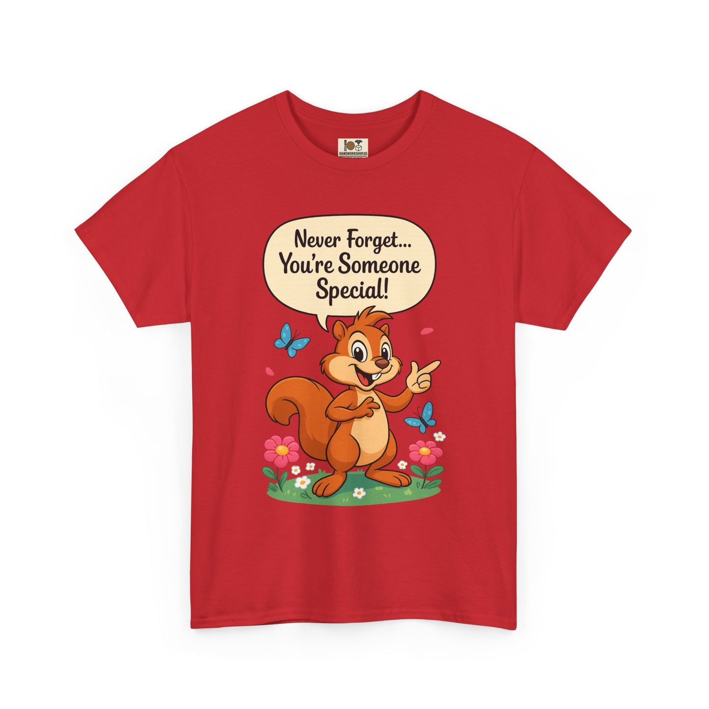 Special Message Unisex Tee, Positive Affirmation Shirt, Cute Squirrel Graphic Tee, Gift for Friends, Everyday Casual Wear